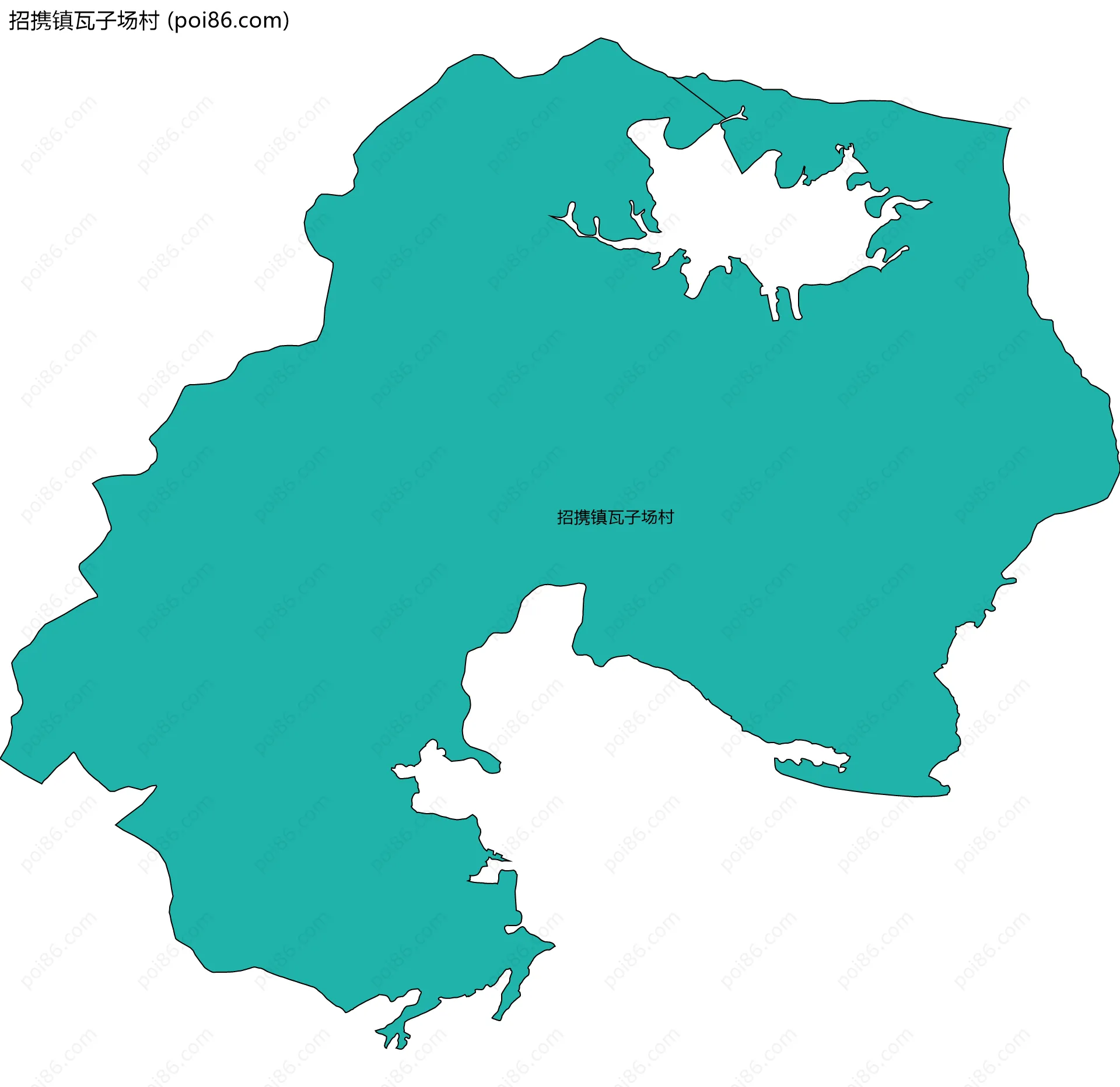 招携镇瓦子场村边界地图