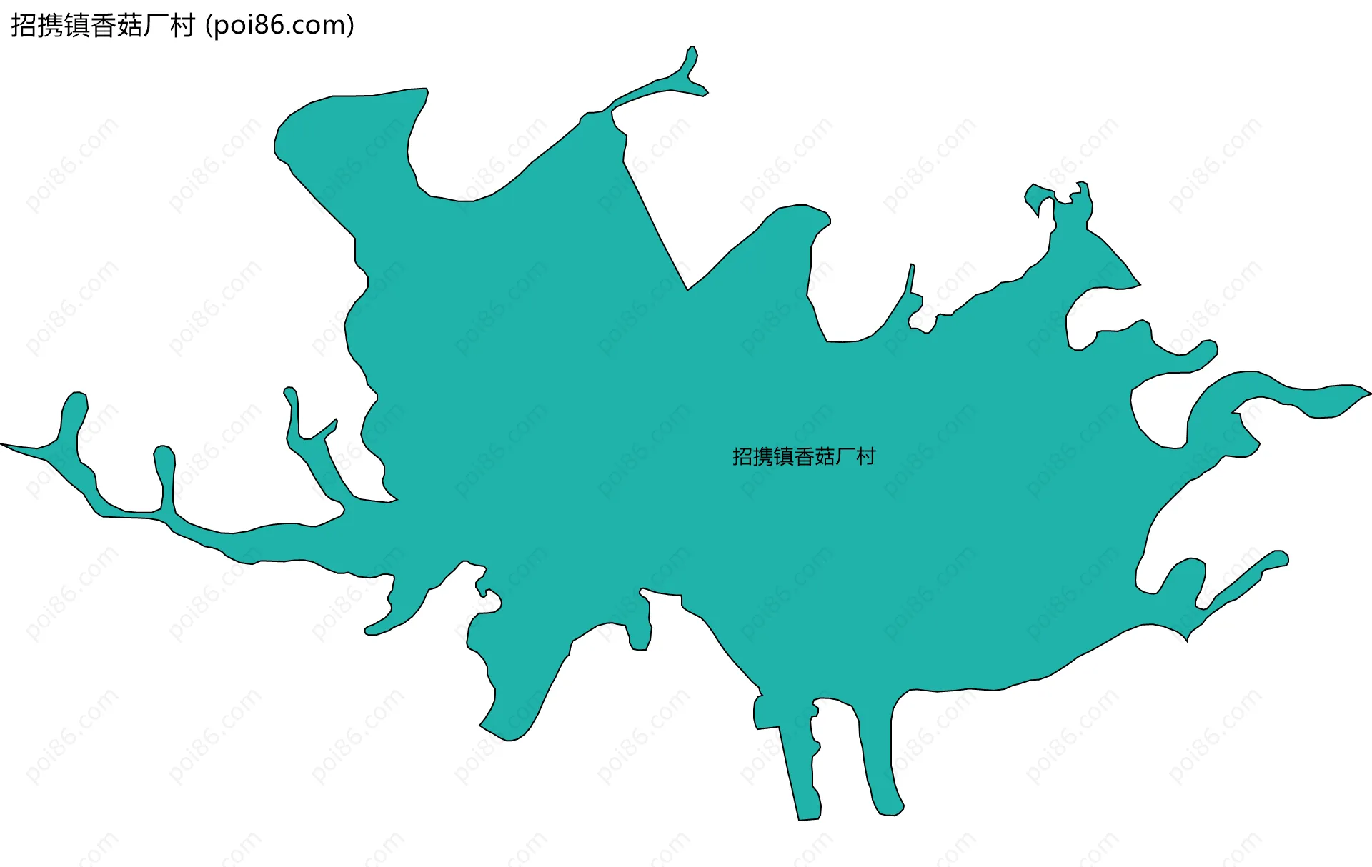 招携镇香菇厂村边界地图