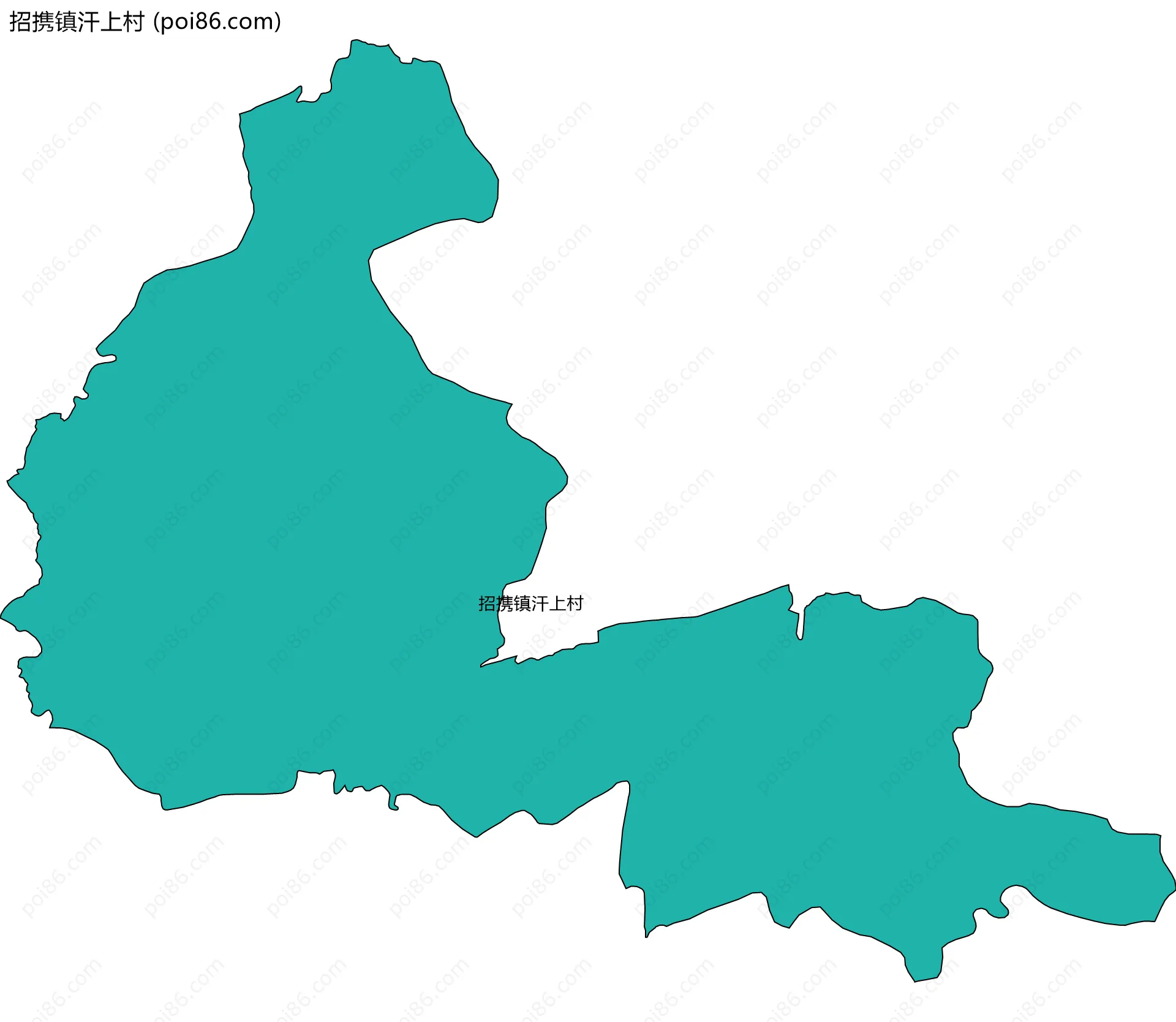 招携镇汗上村边界地图