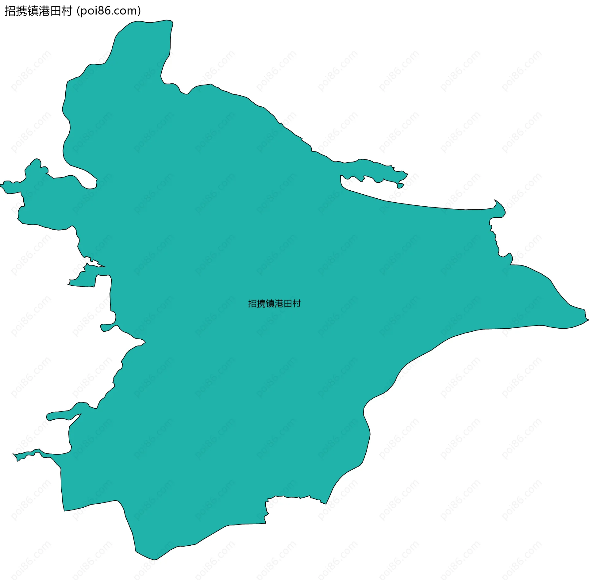 招携镇港田村边界地图