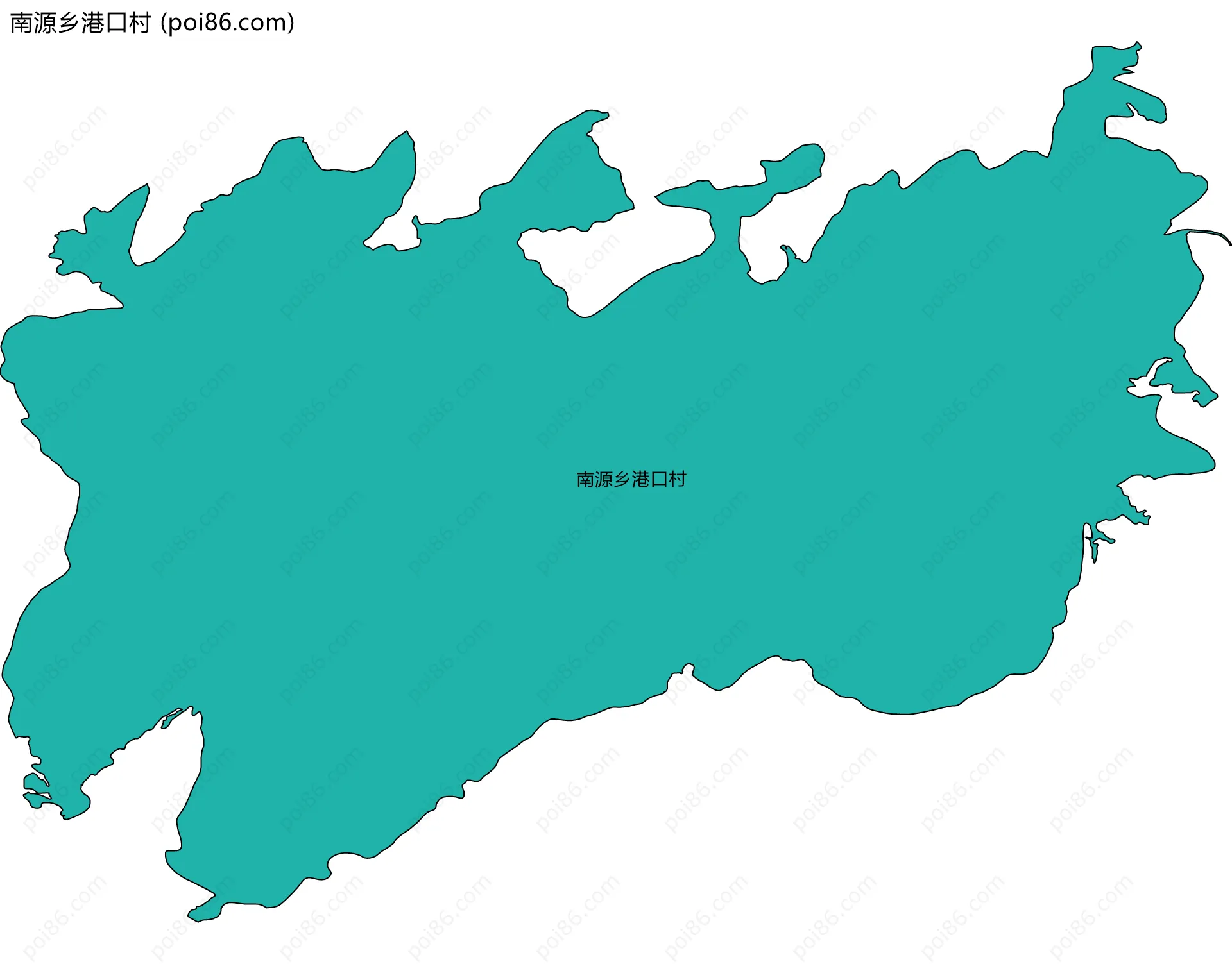 南源乡港口村边界地图