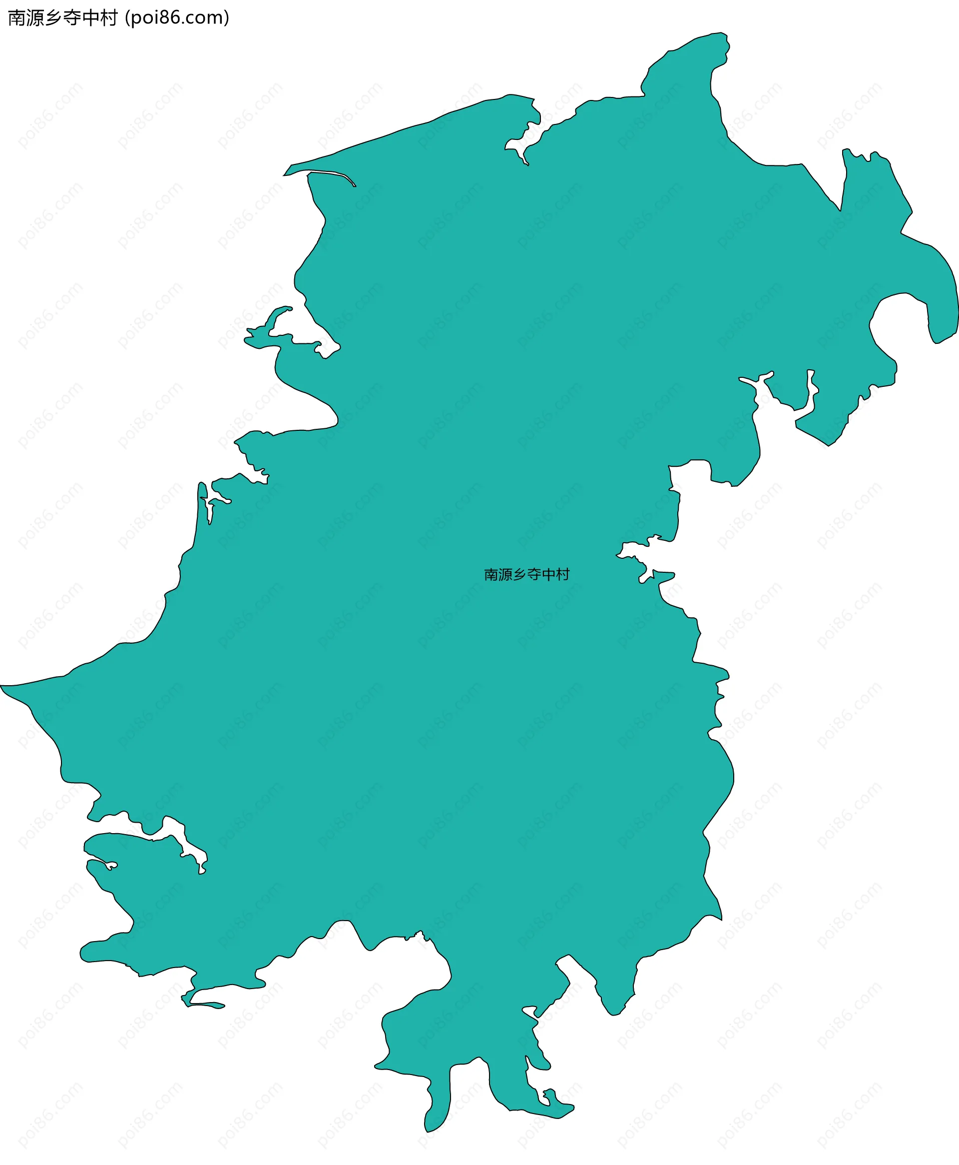 南源乡夺中村边界地图