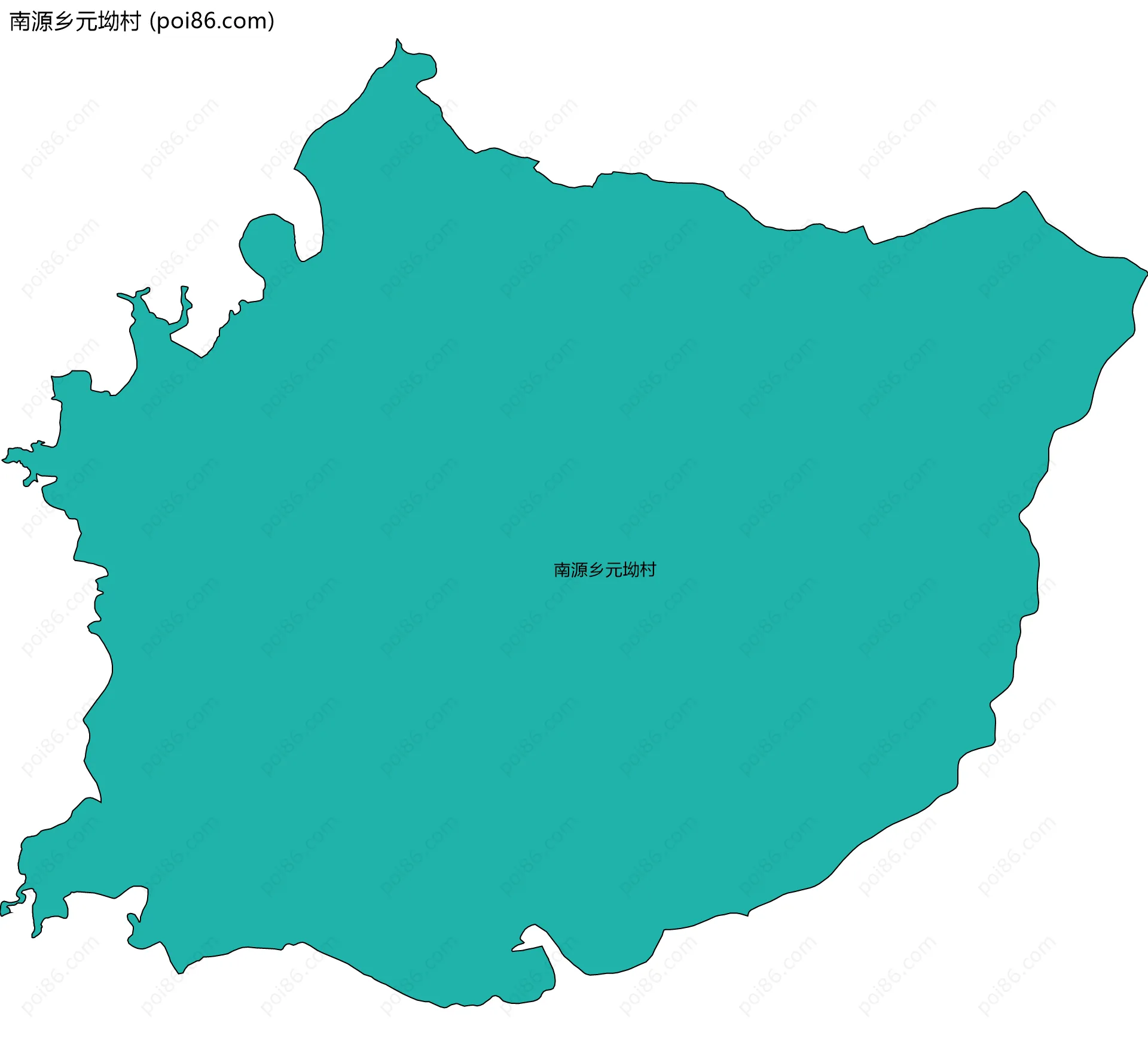 南源乡元坳村边界地图