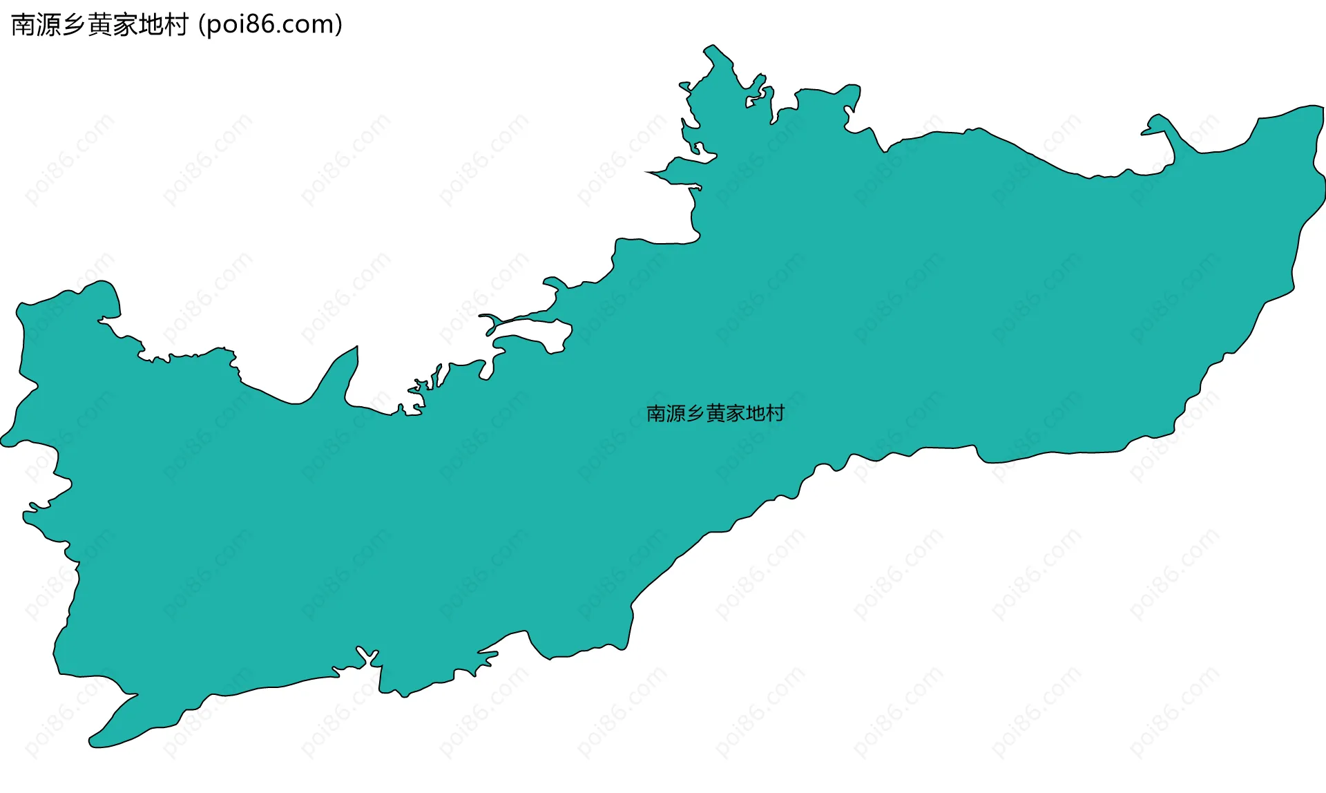 南源乡黄家地村边界地图