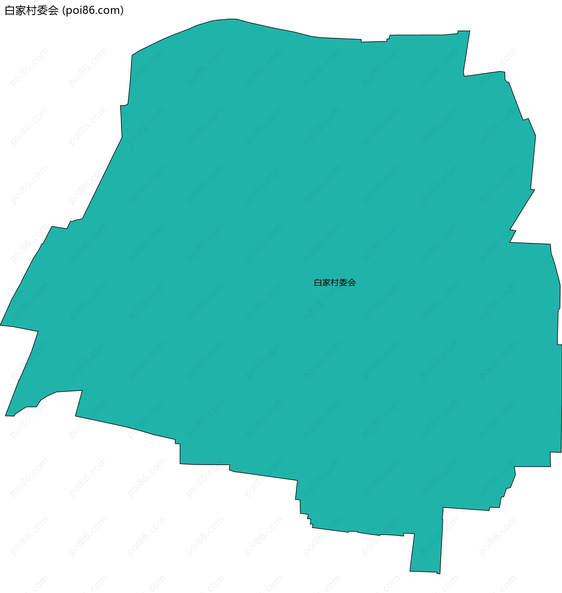 白家村委会边界地图