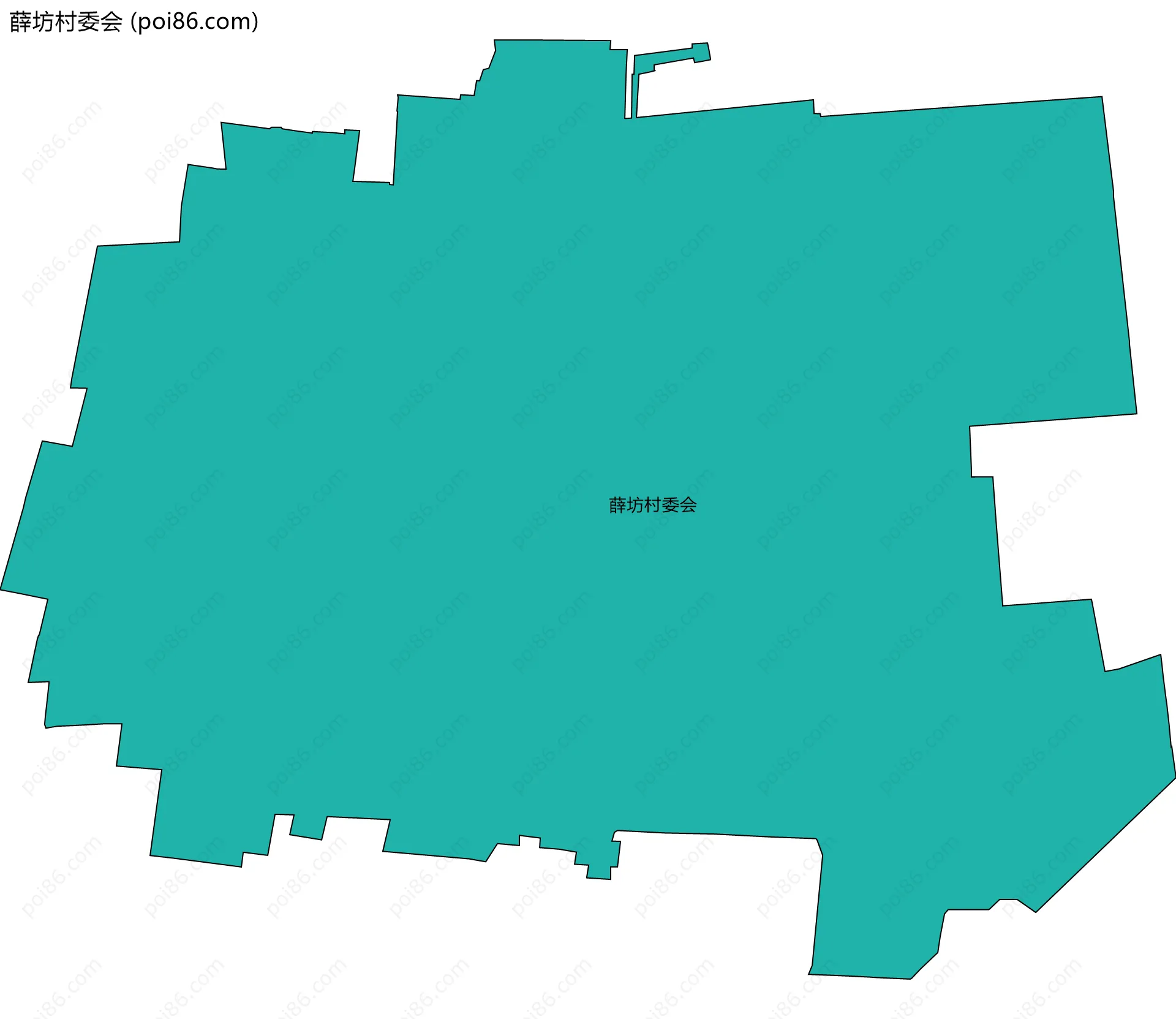 薛坊村委会边界地图