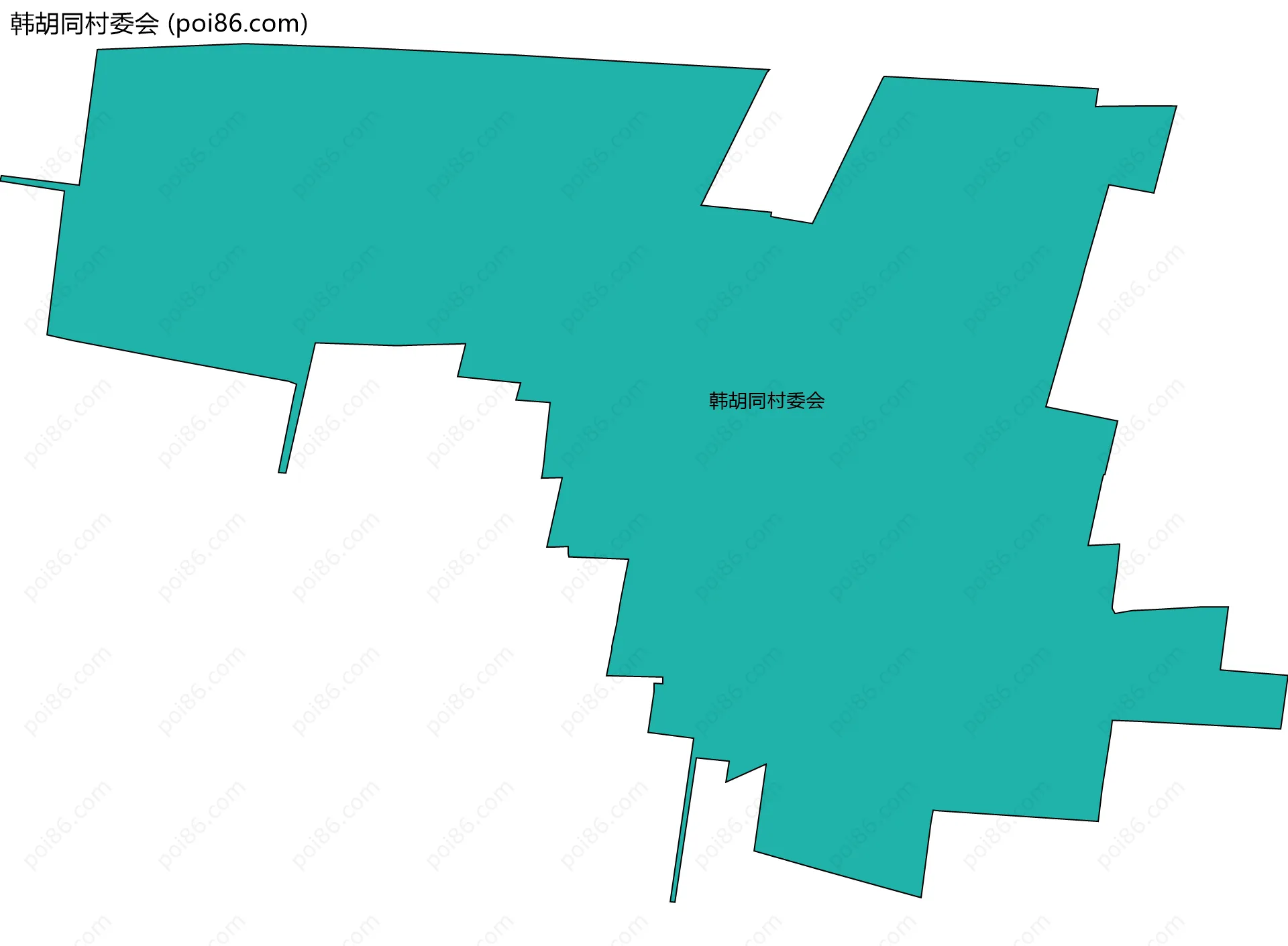 韩胡同村委会边界地图
