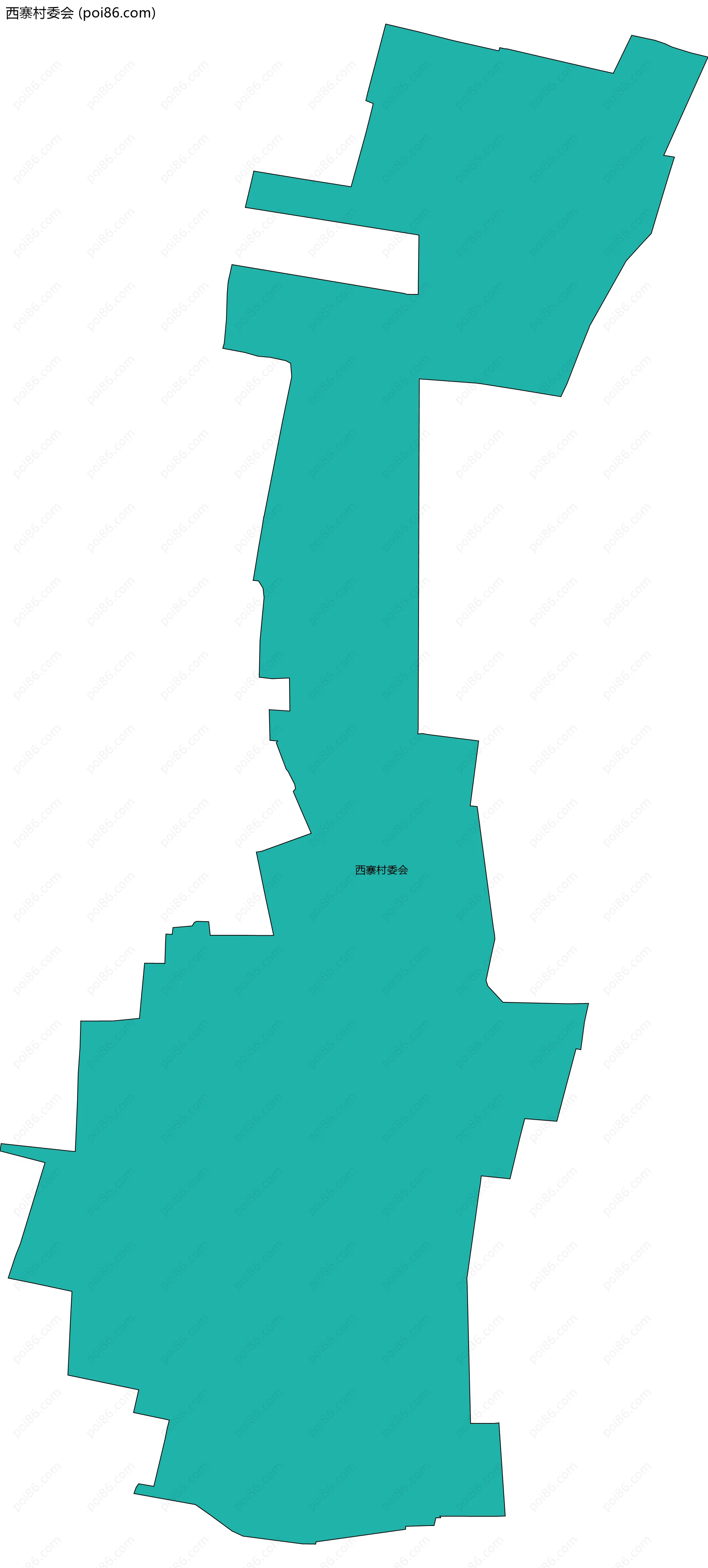 西寨村委会边界地图