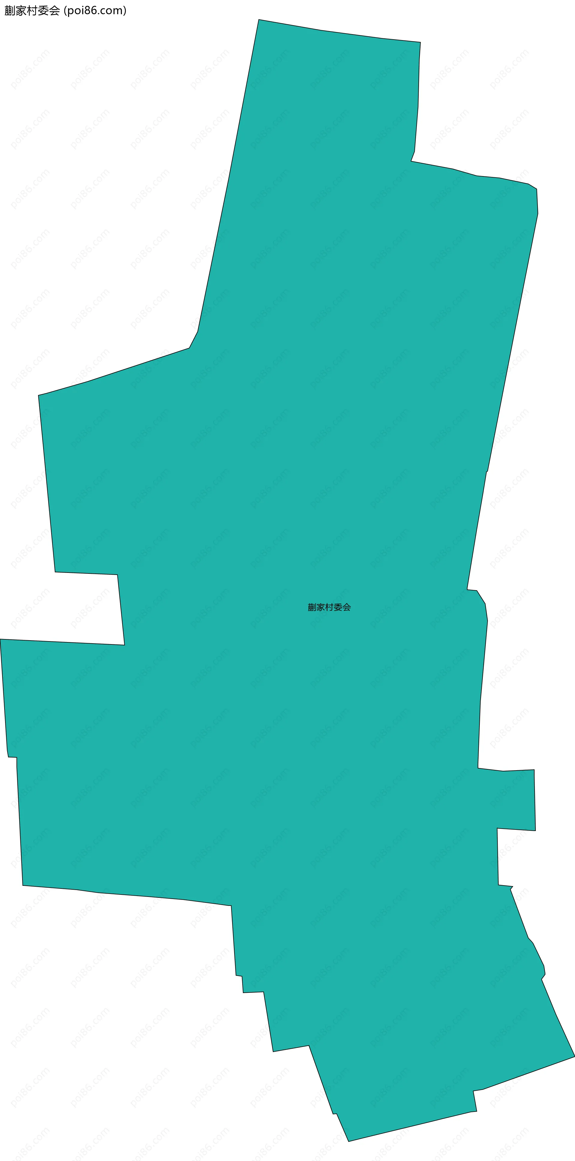 蒯家村委会边界地图