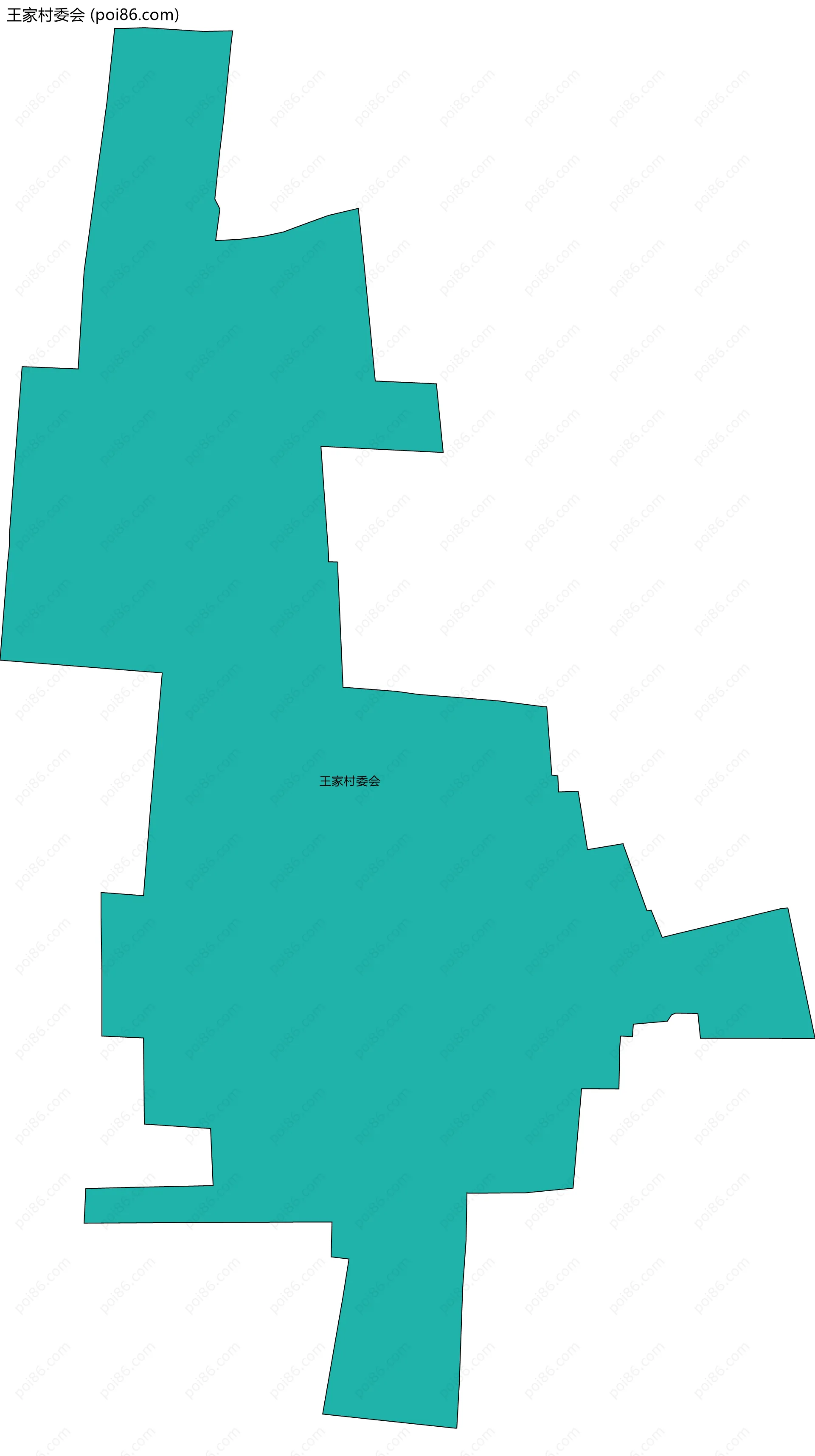 王家村委会边界地图