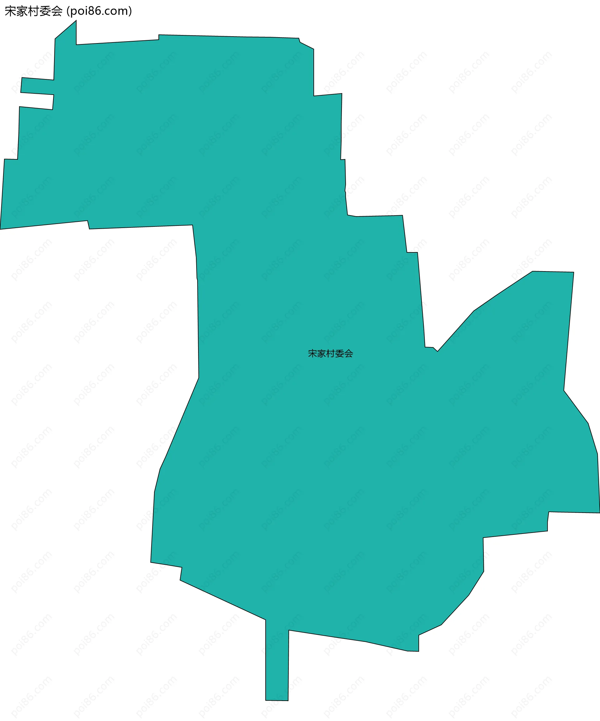 宋家村委会边界地图