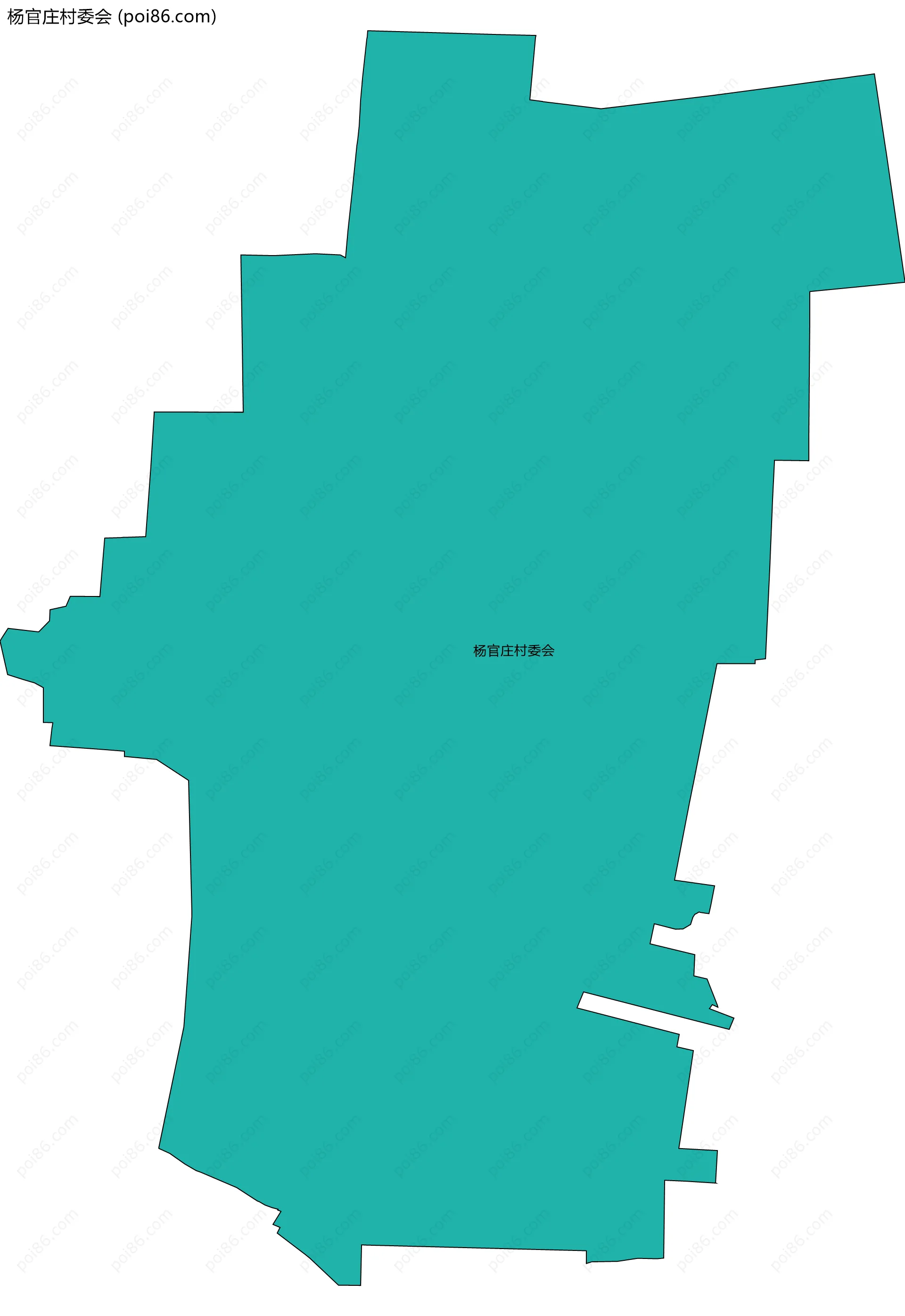 杨官庄村委会边界地图