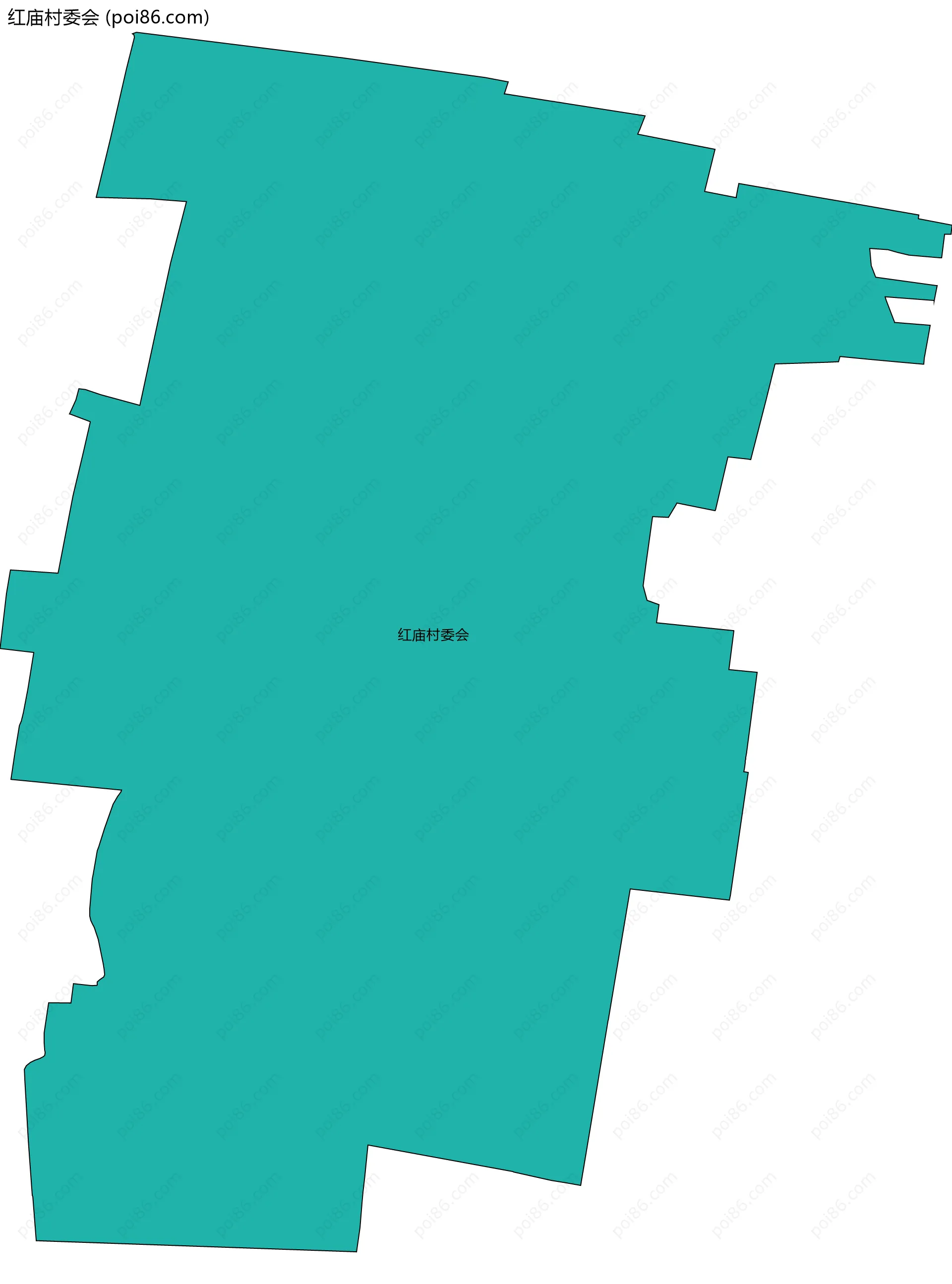 红庙村委会边界地图