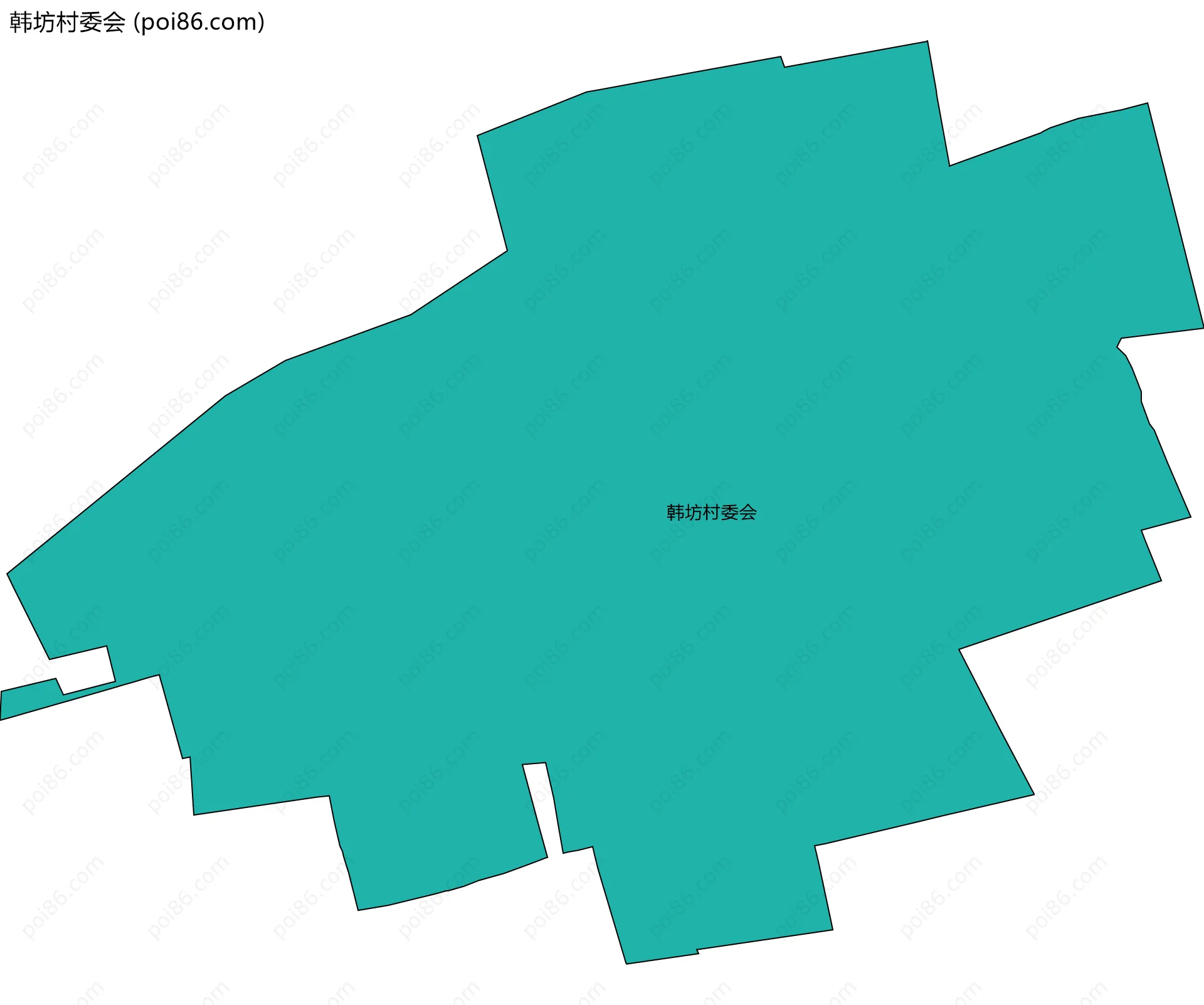 韩坊村委会边界地图