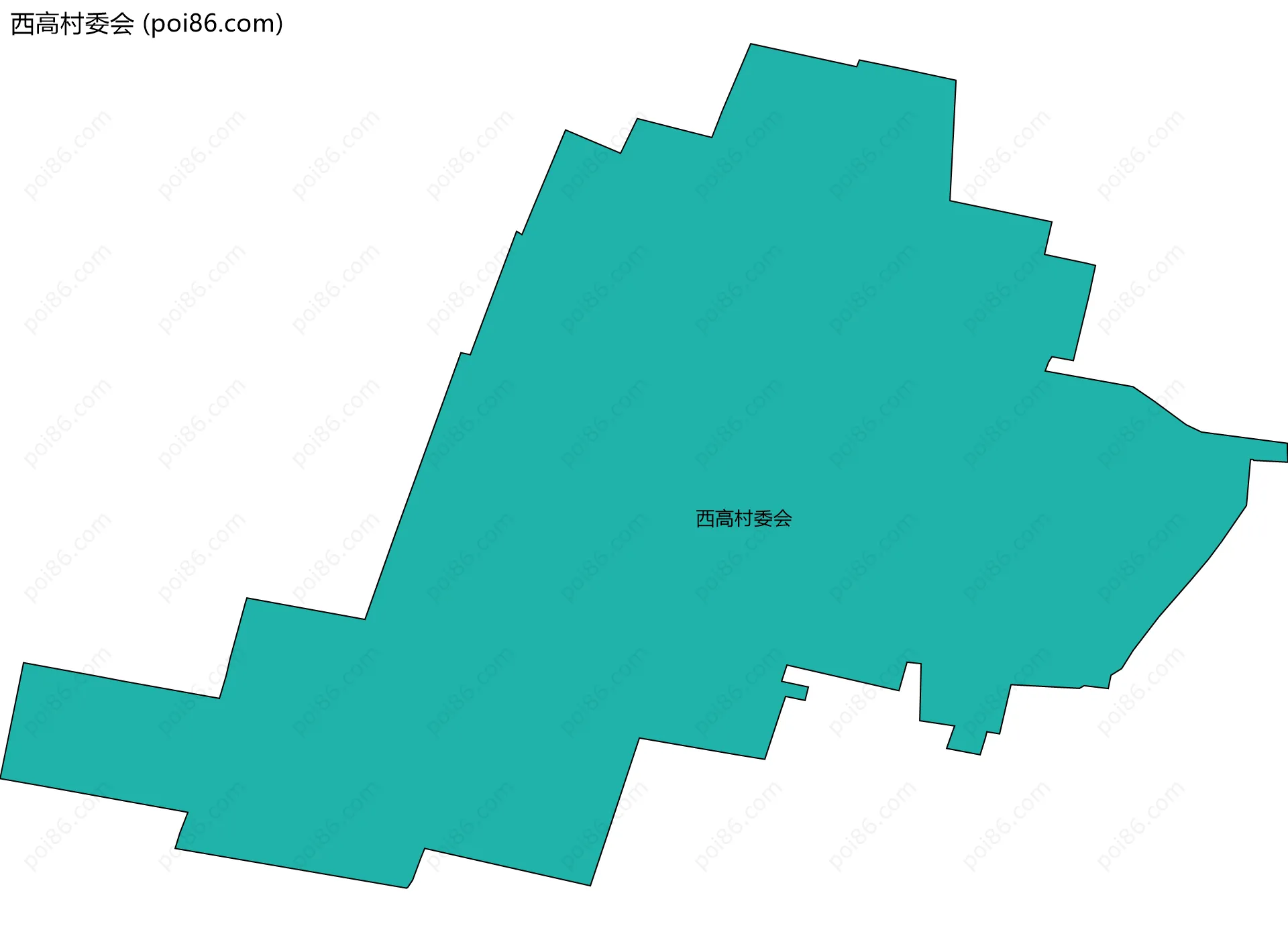 西高村委会边界地图