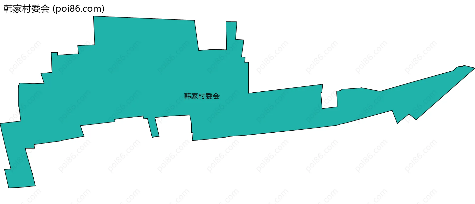 韩家村委会边界地图