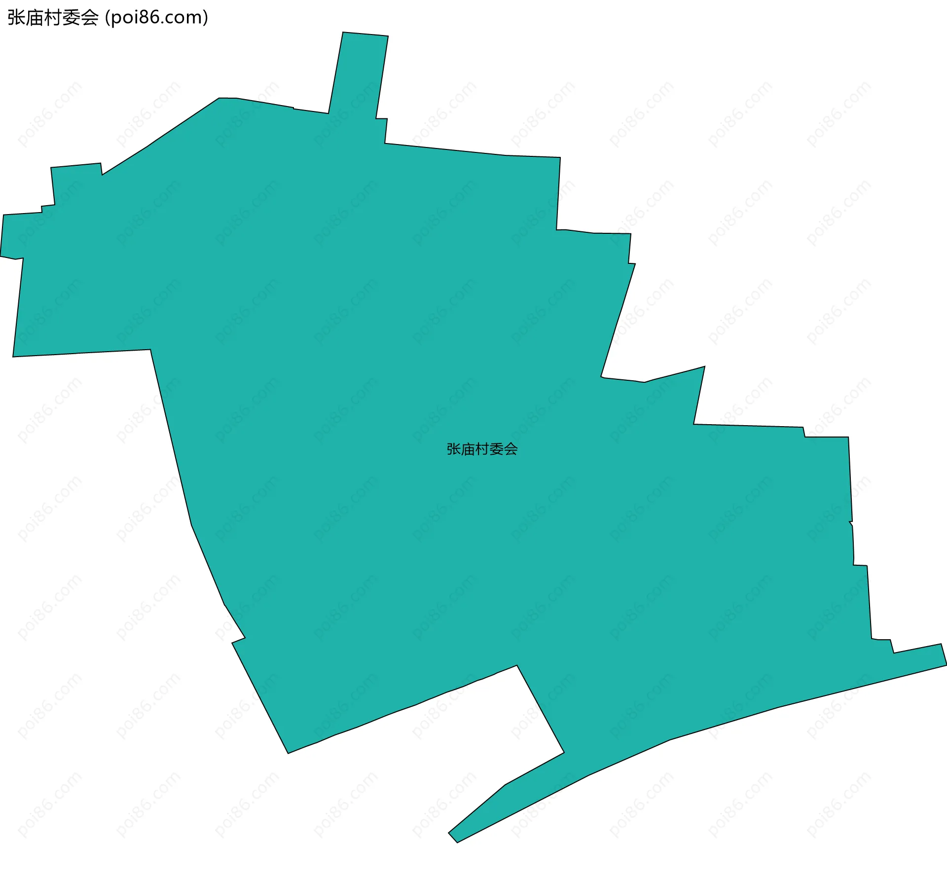 张庙村委会边界地图