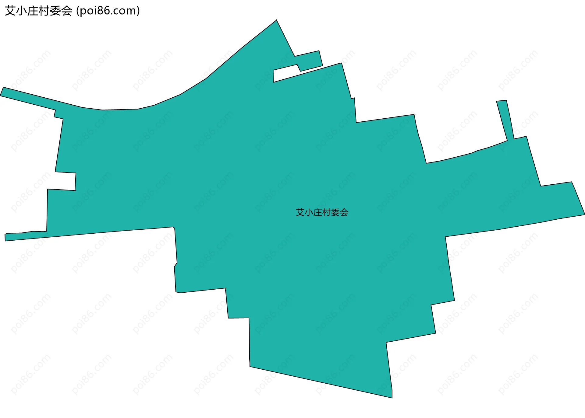 艾小庄村委会边界地图
