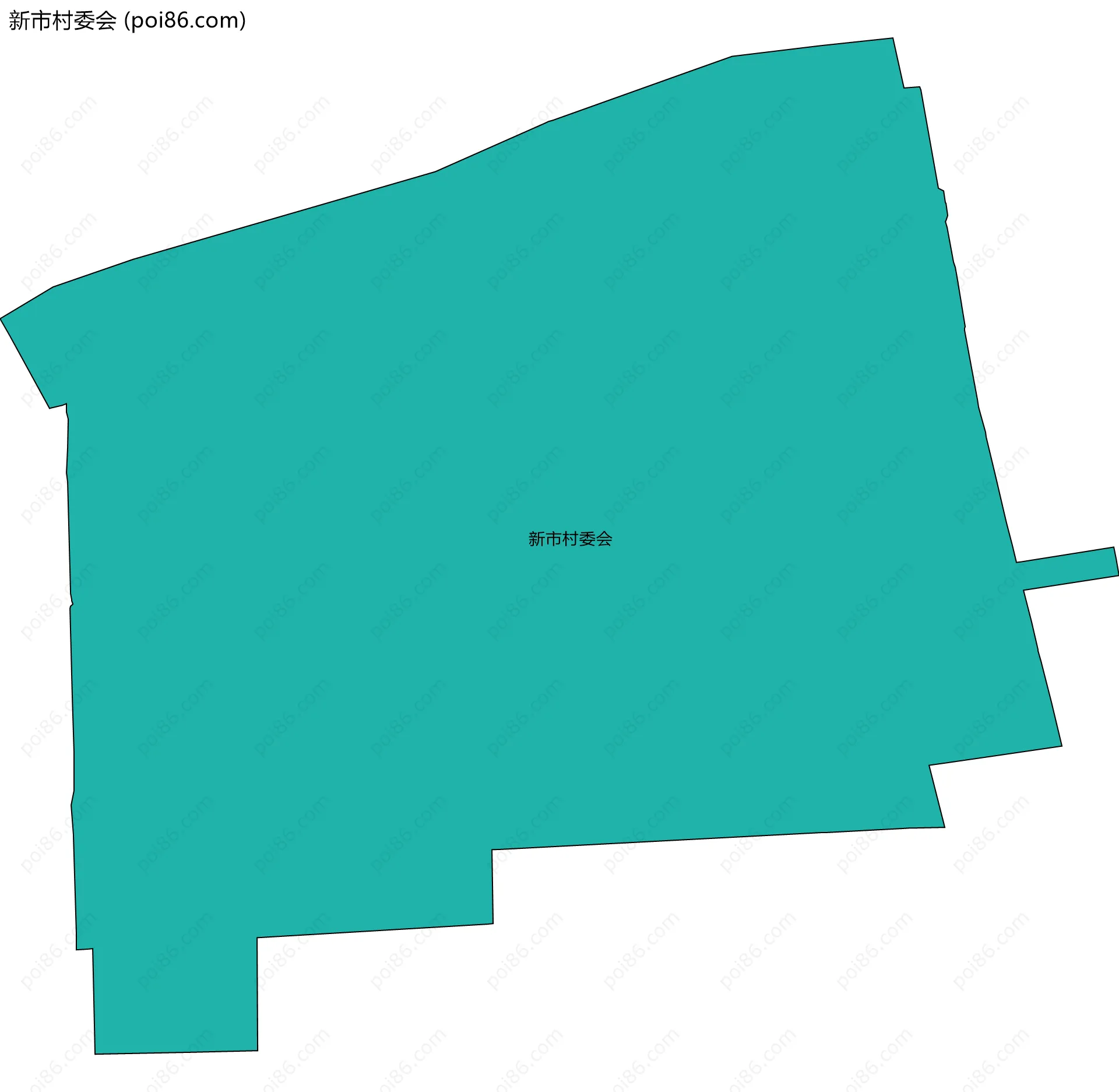 新市村委会边界地图
