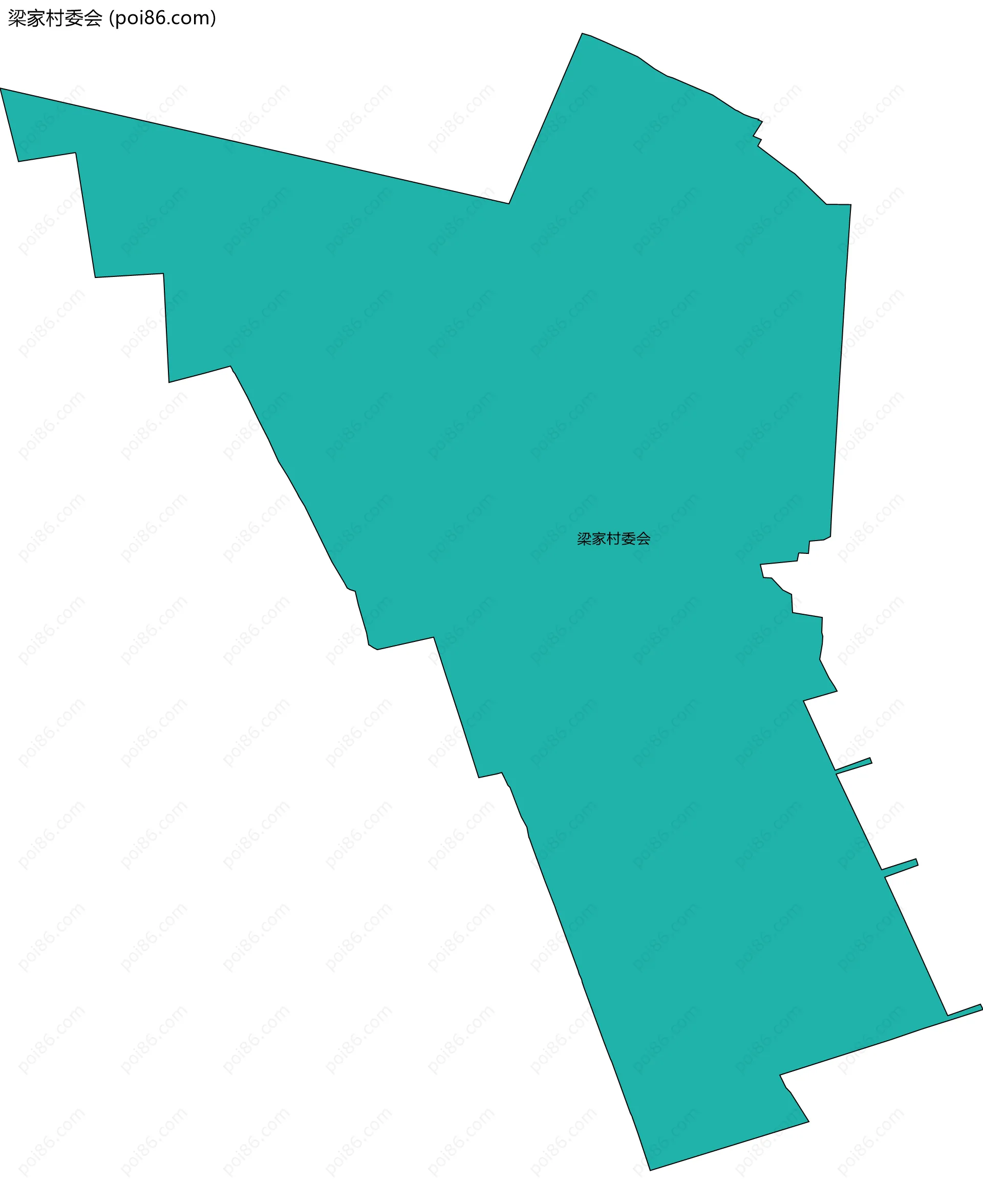梁家村委会边界地图