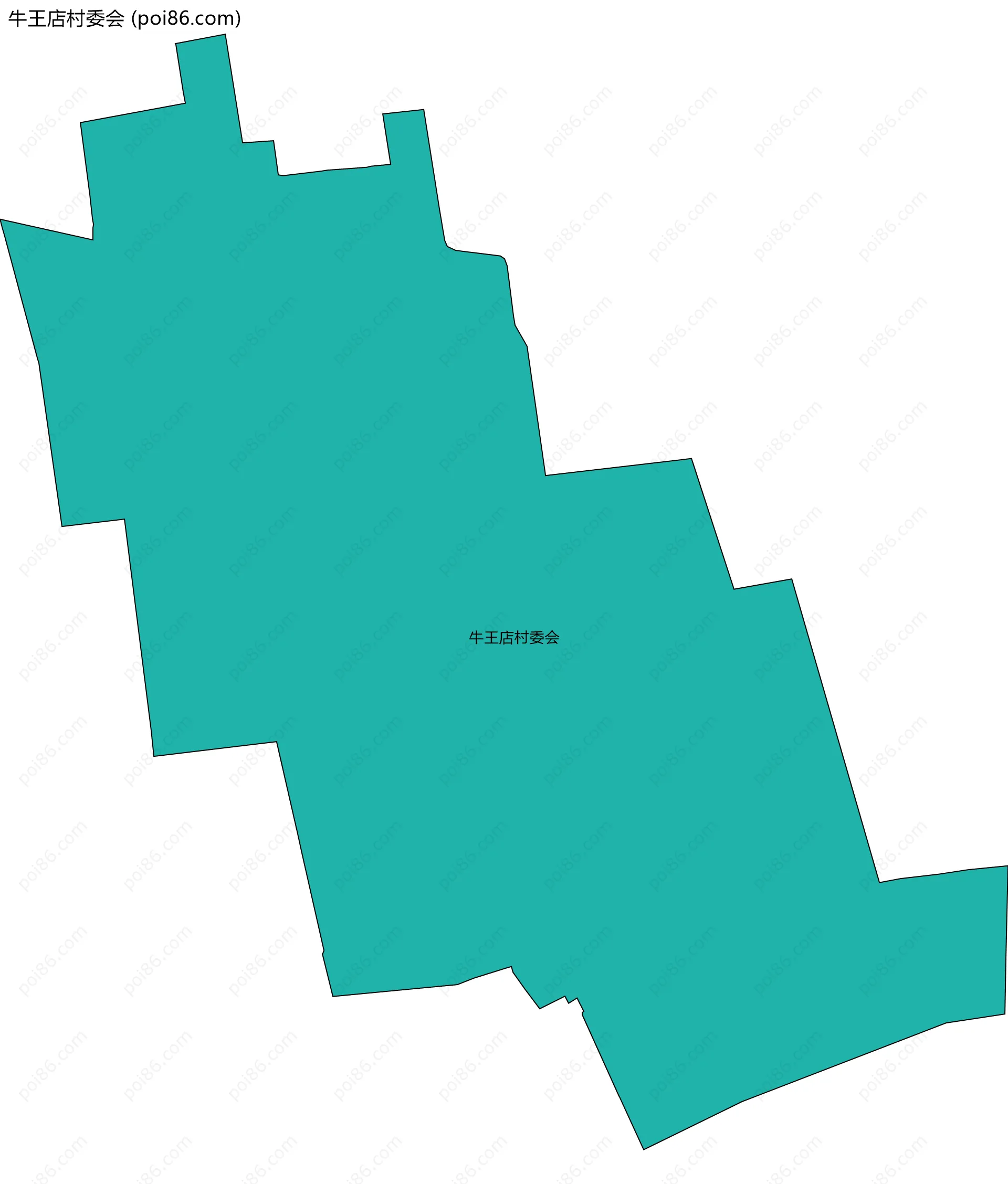 牛王店村委会边界地图