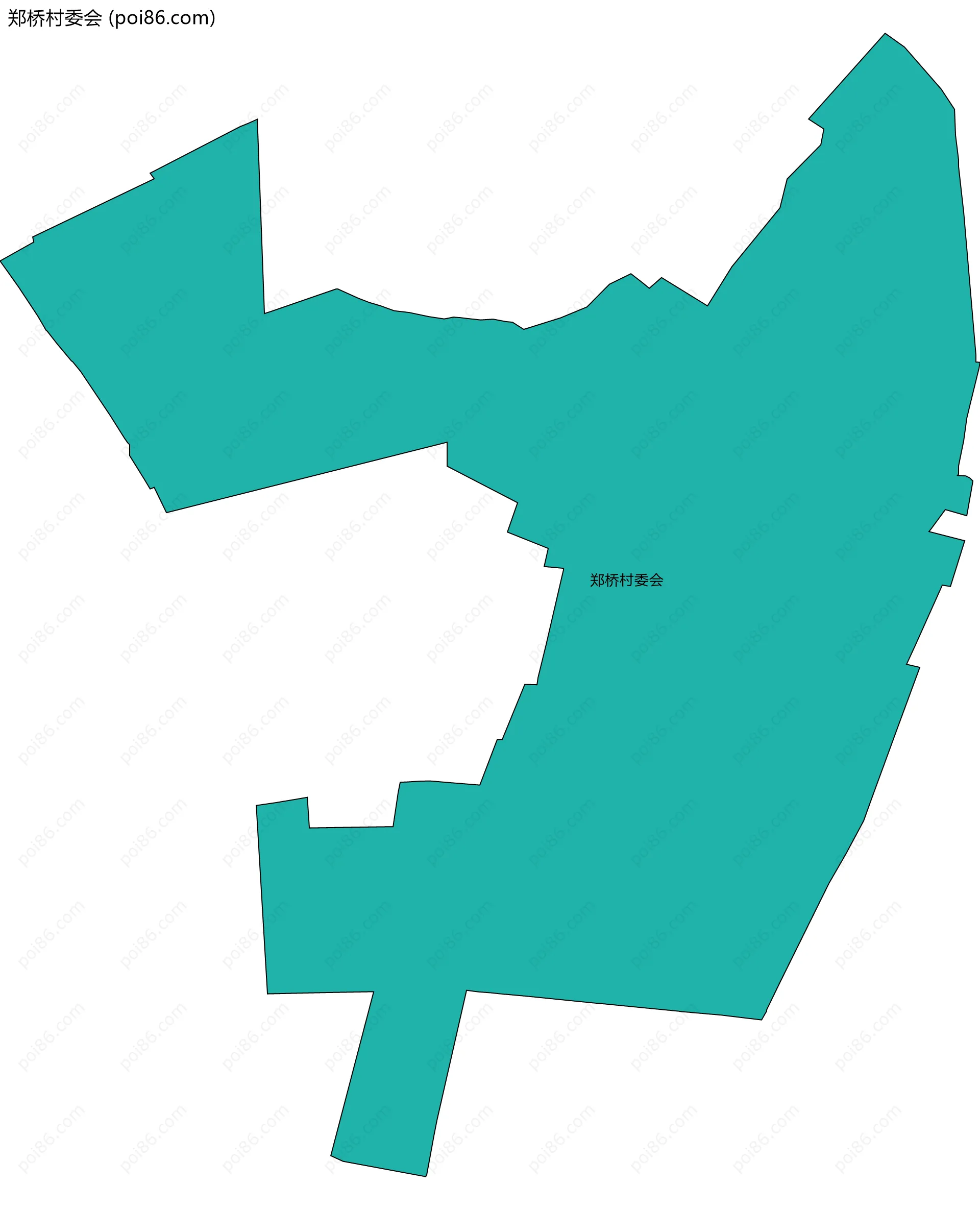 郑桥村委会边界地图
