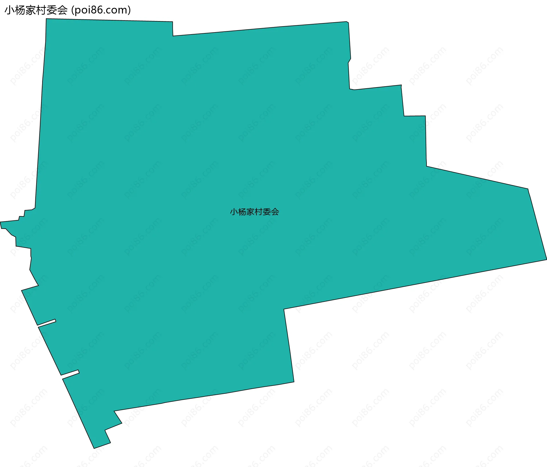小杨家村委会边界地图