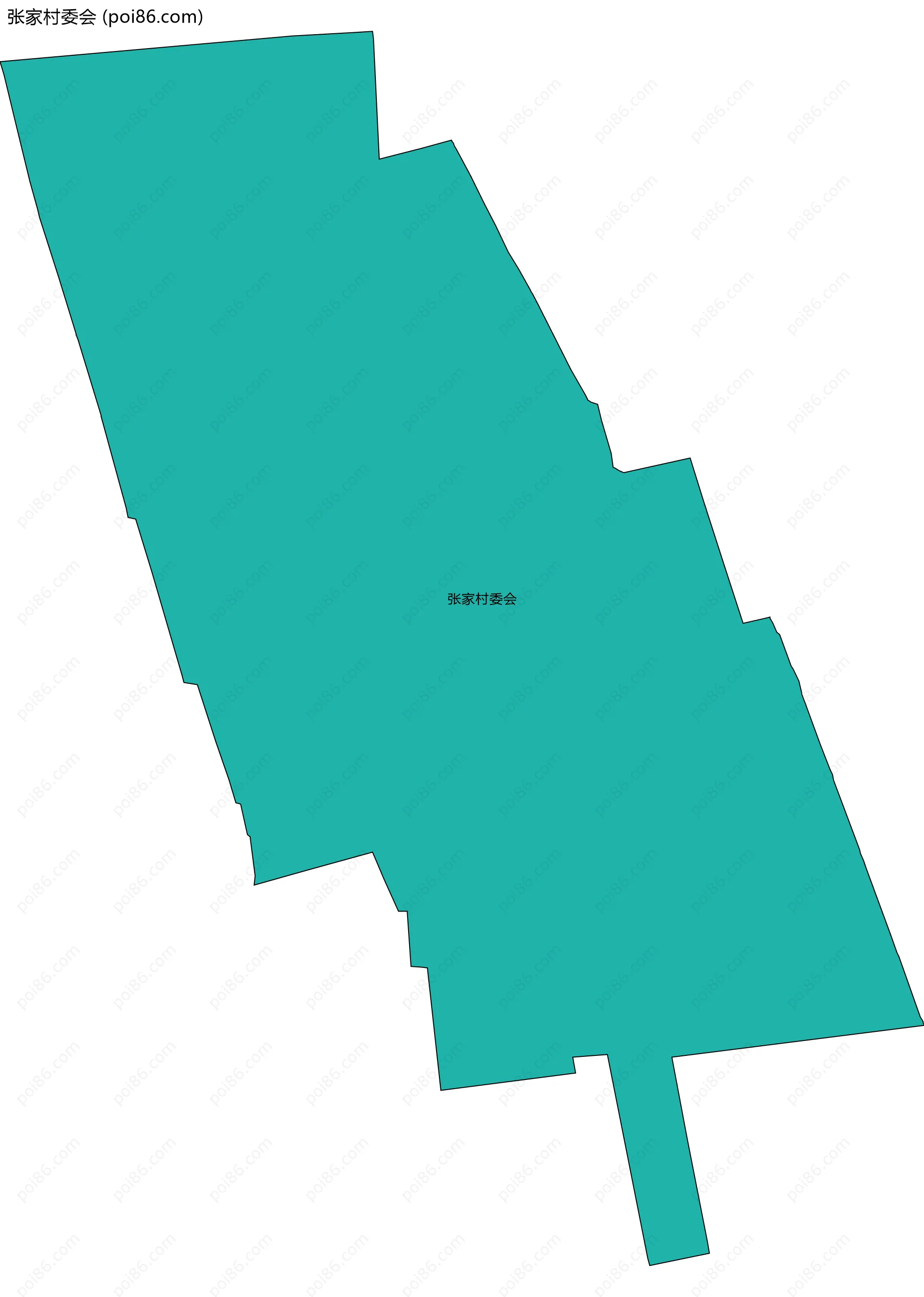 张家村委会边界地图