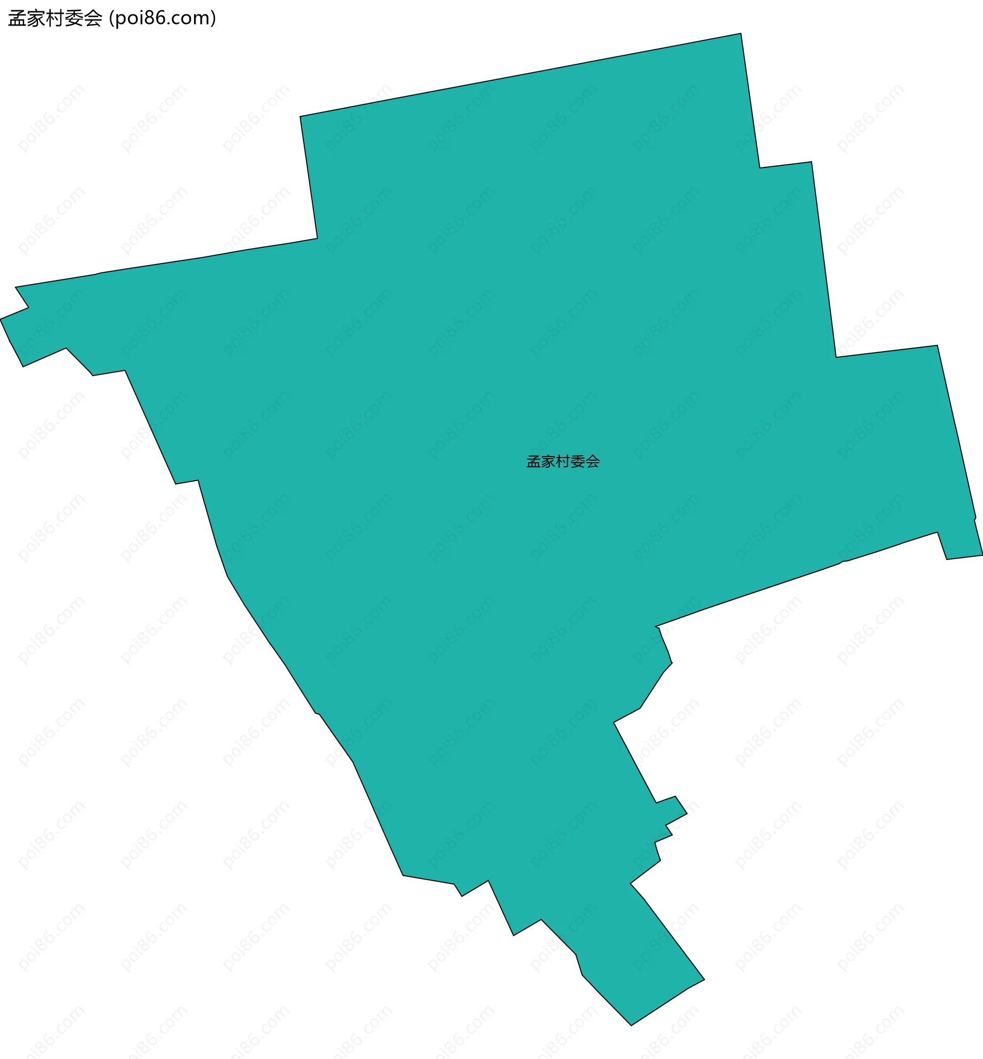 孟家村委会边界地图