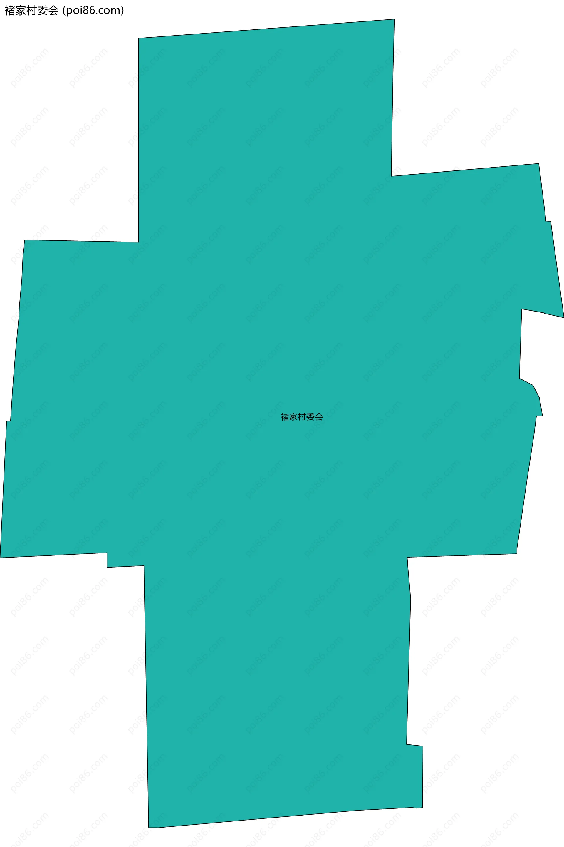 褚家村委会边界地图