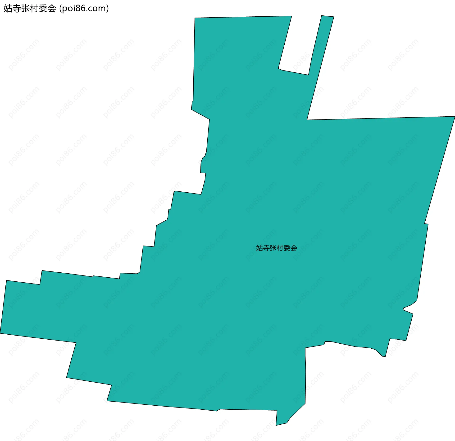姑寺张村委会边界地图