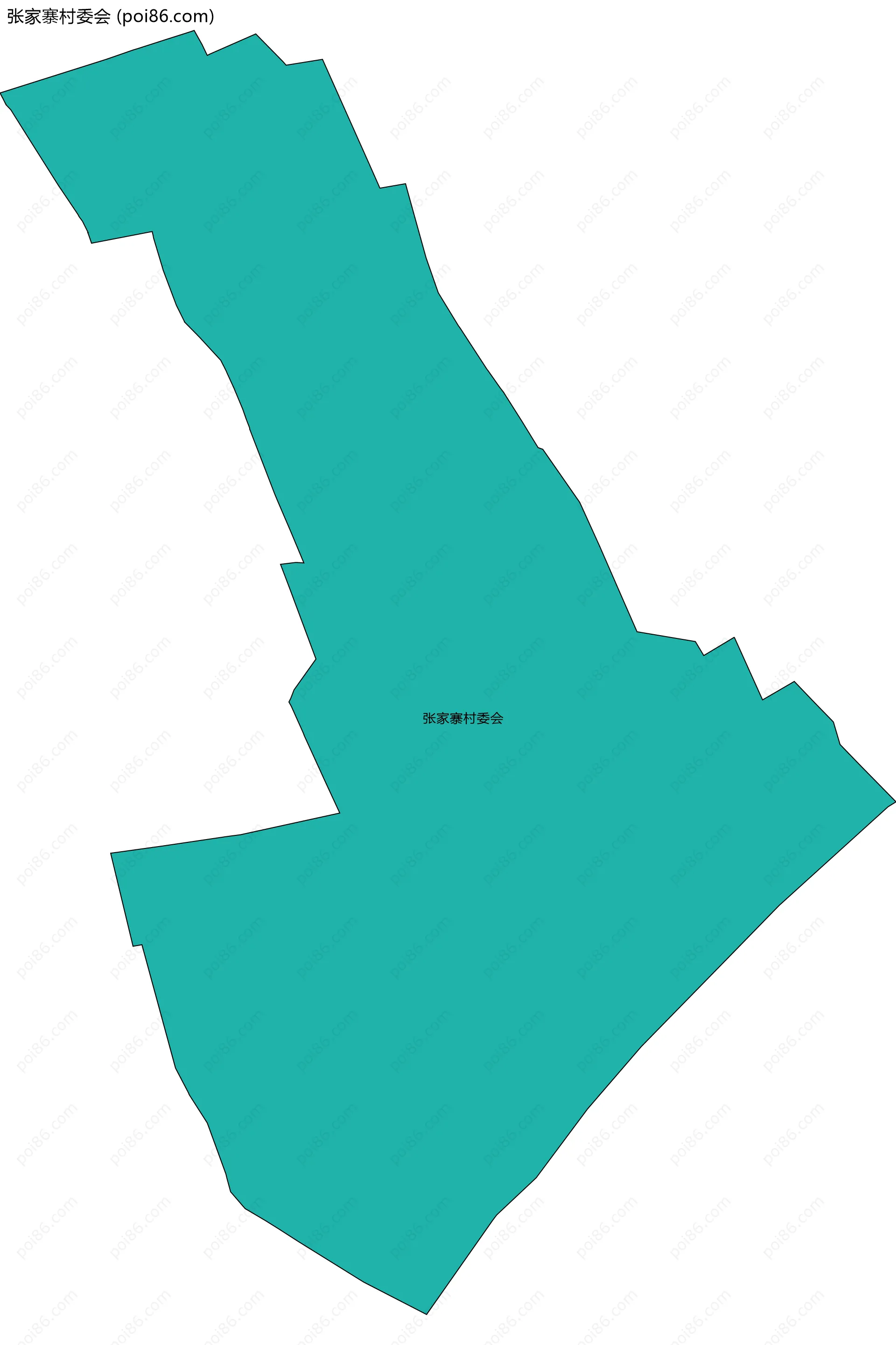 张家寨村委会边界地图