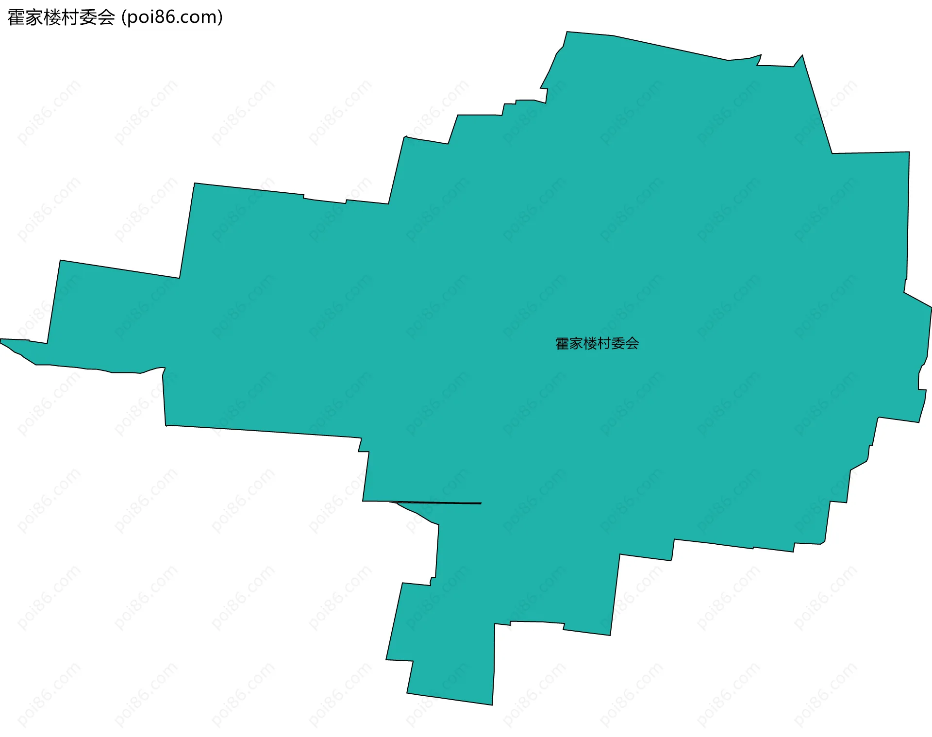 霍家楼村委会边界地图