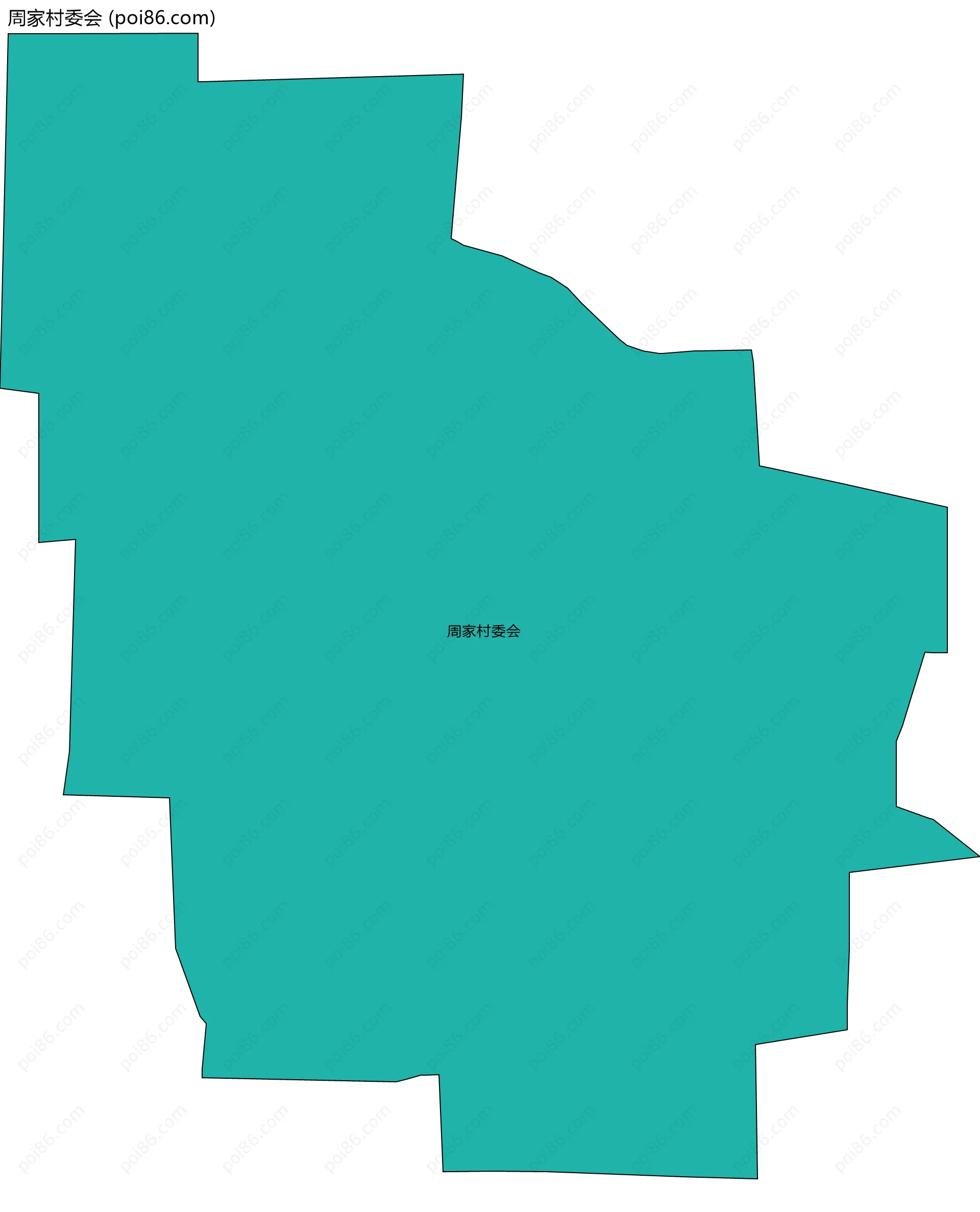 周家村委会边界地图