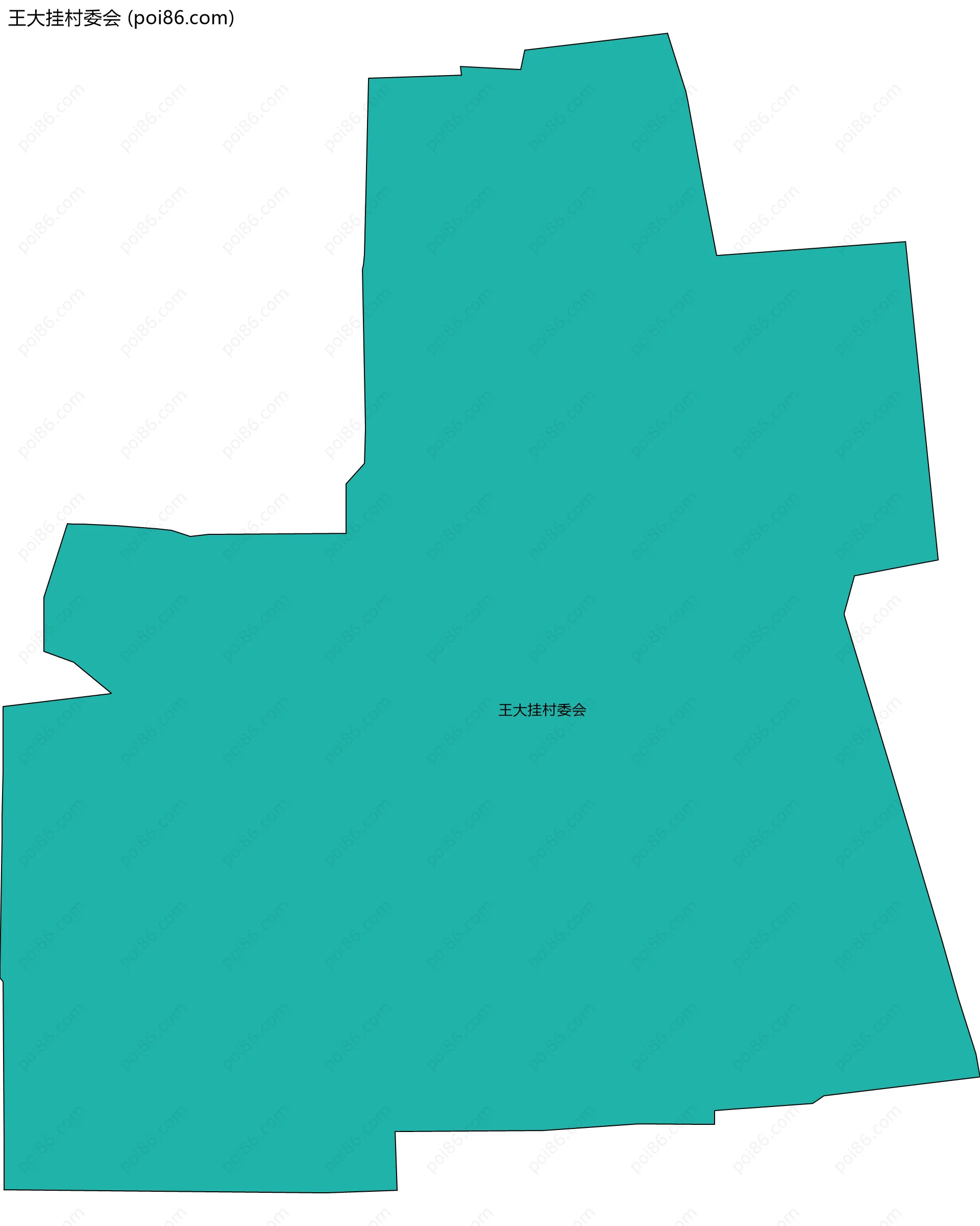 王大挂村委会边界地图