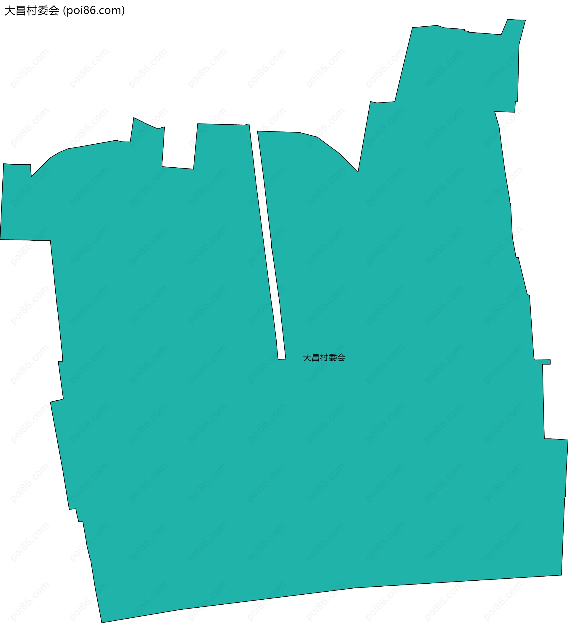 大昌村委会边界地图