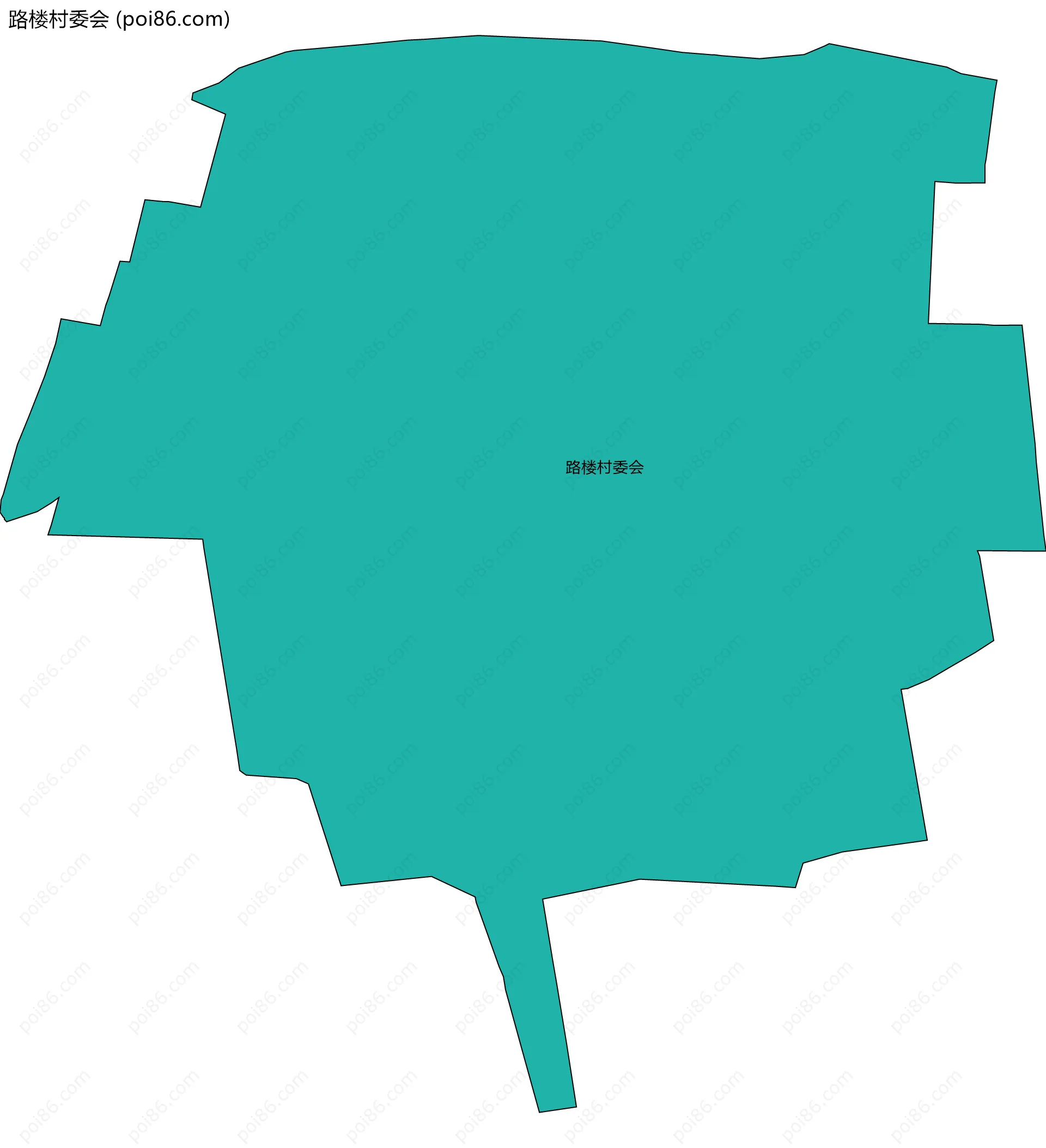 路楼村委会边界地图