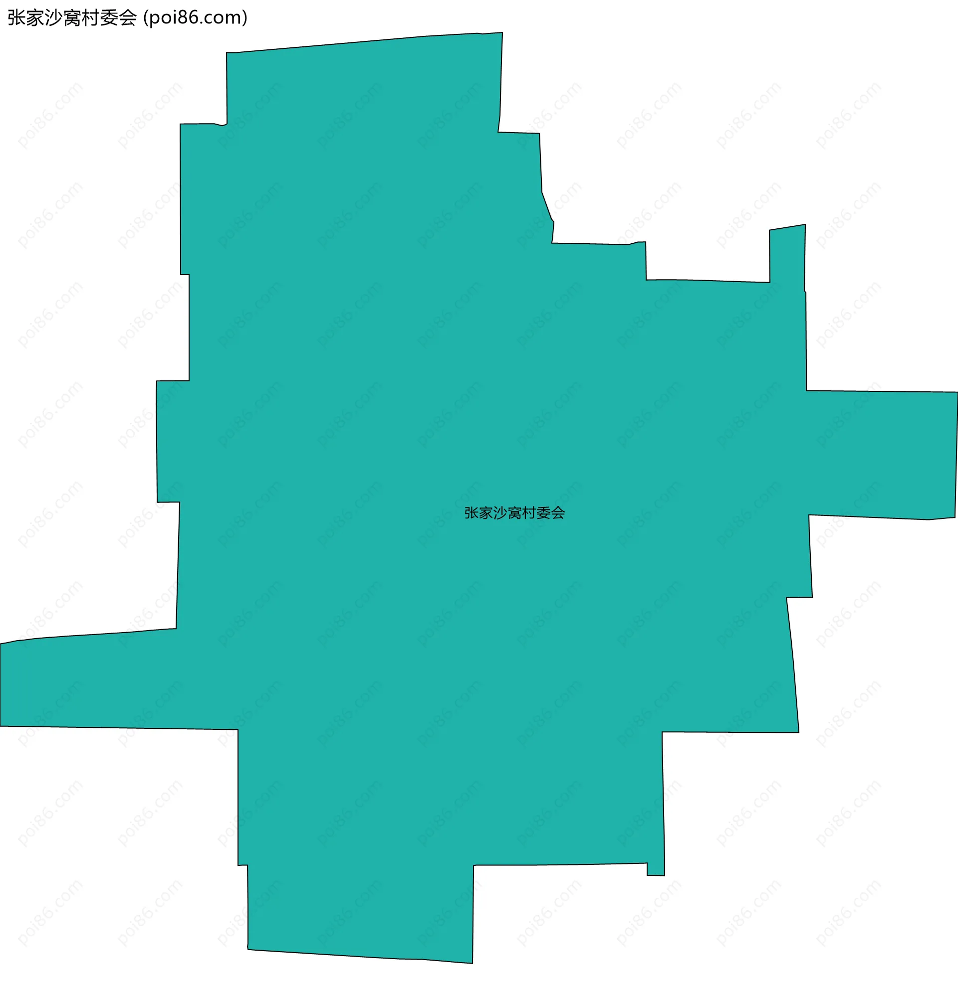 张家沙窝村委会边界地图