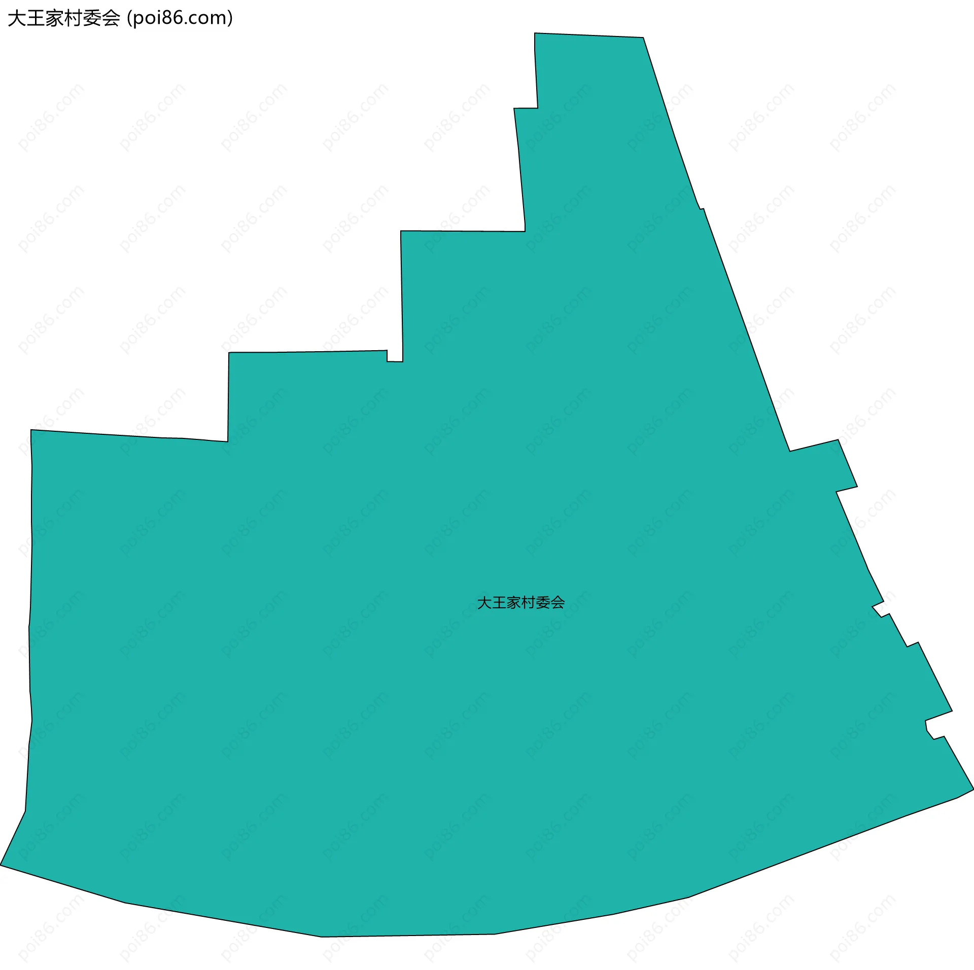 大王家村委会边界地图