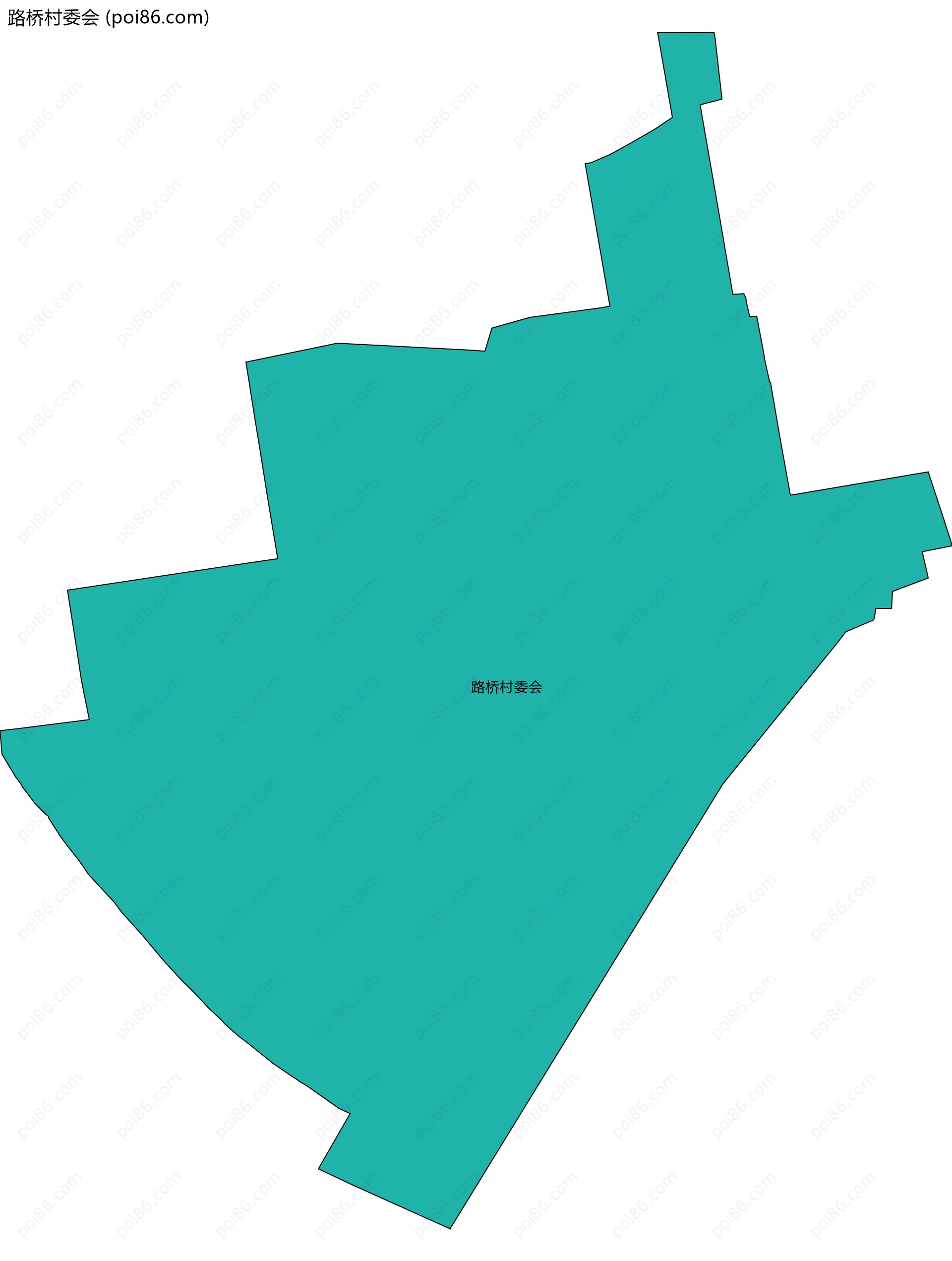 路桥村委会边界地图