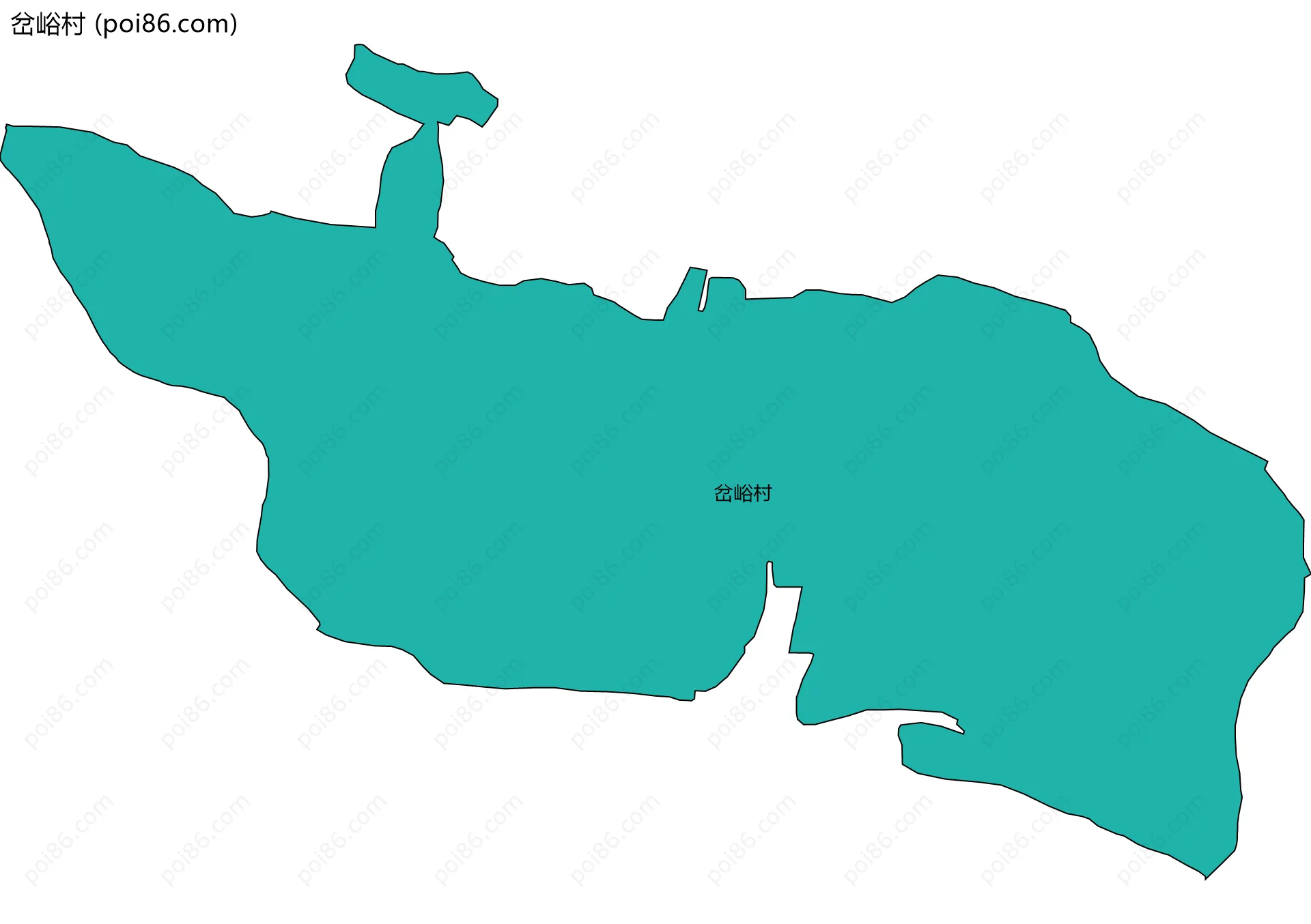 岔峪村边界地图