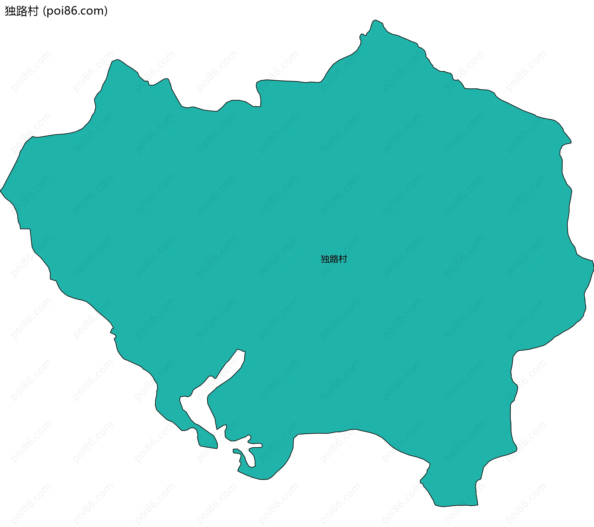 独路村边界地图