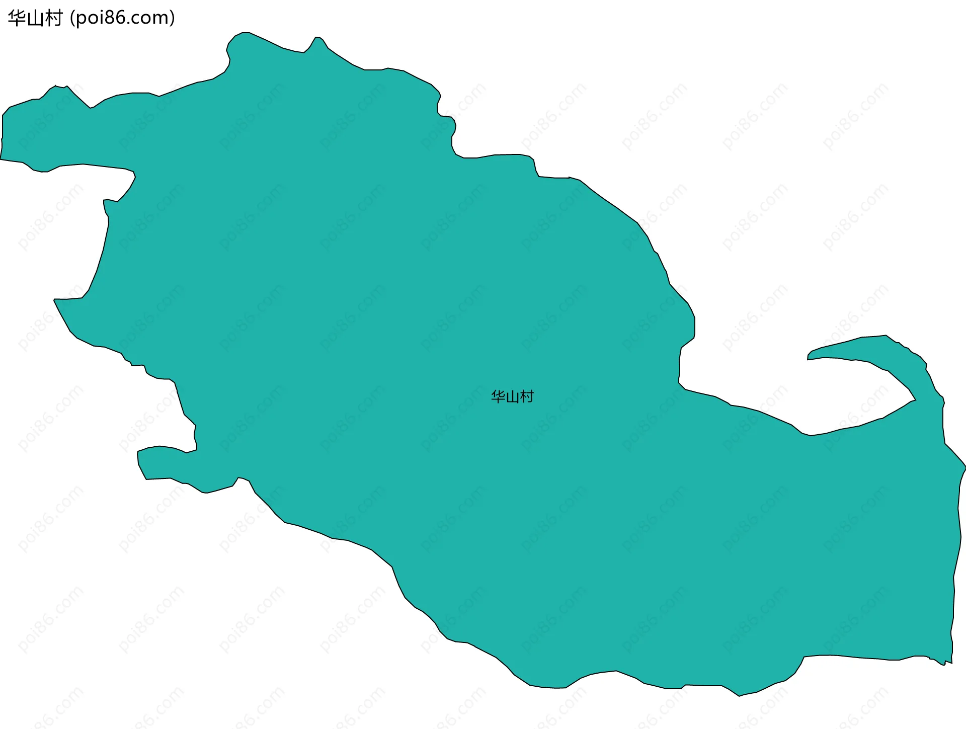 华山村边界地图