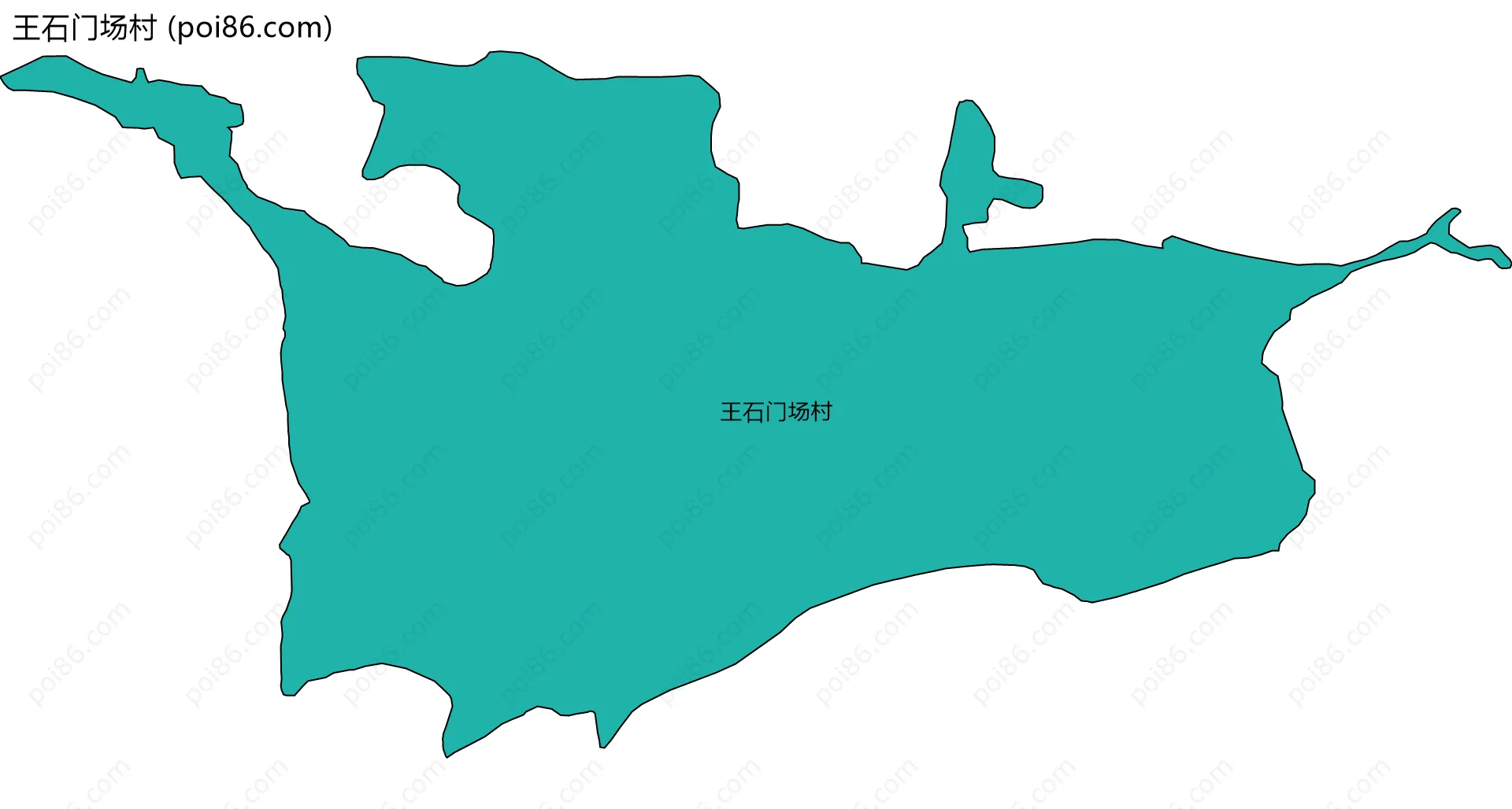 王石门场村边界地图