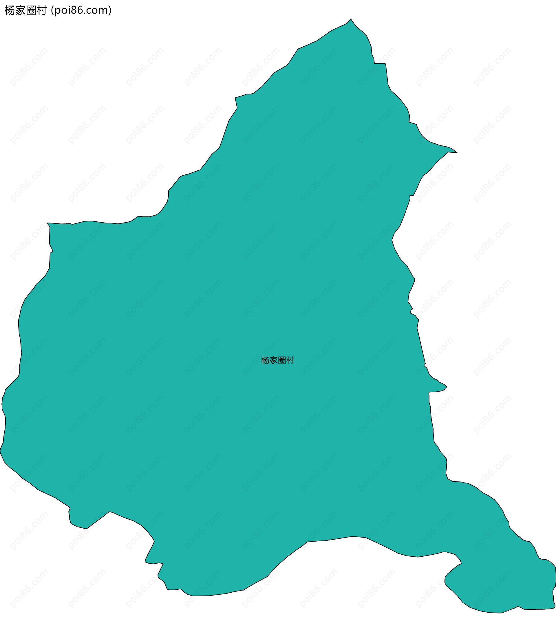 杨家圈村边界地图