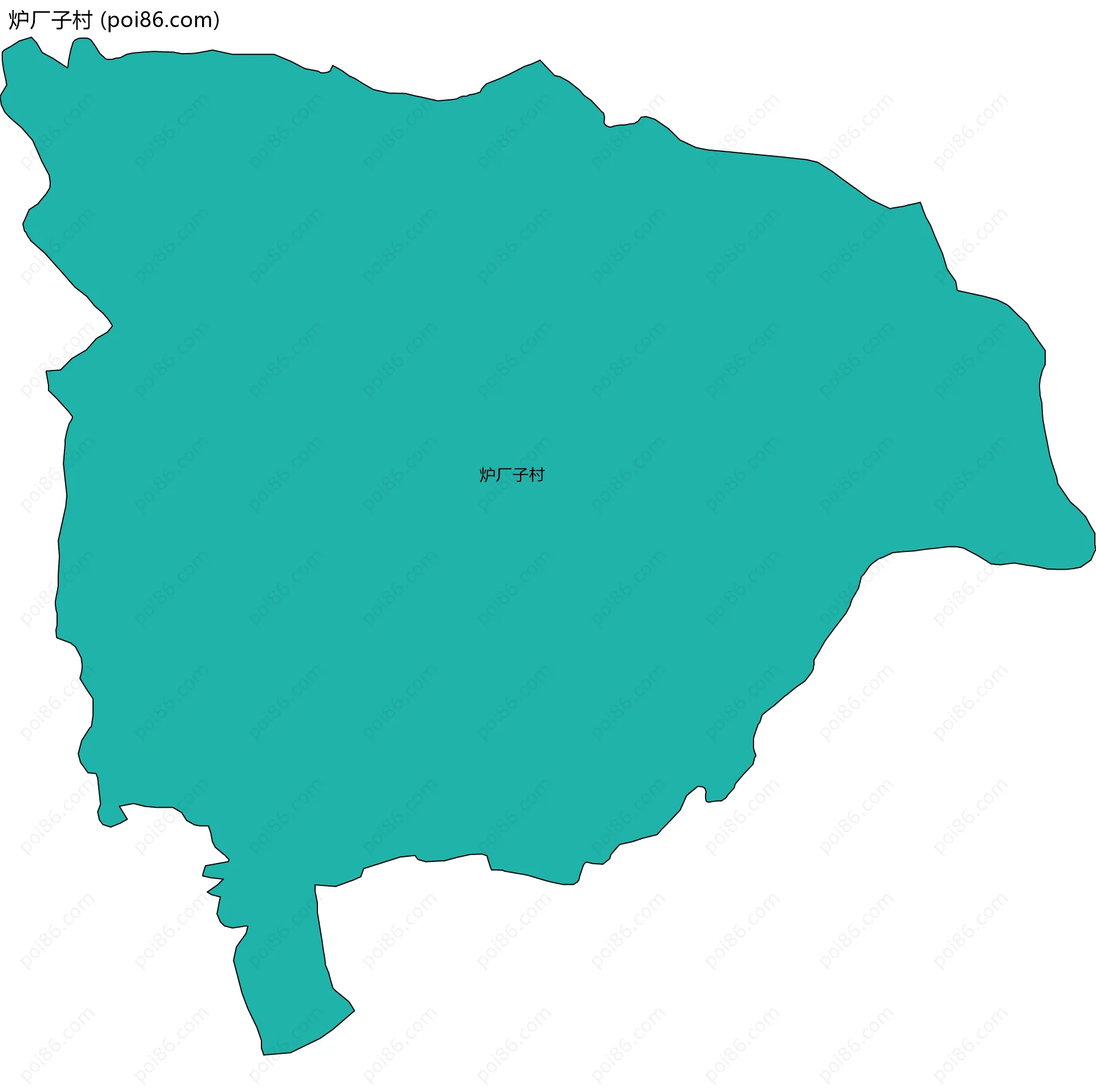 炉厂子村边界地图