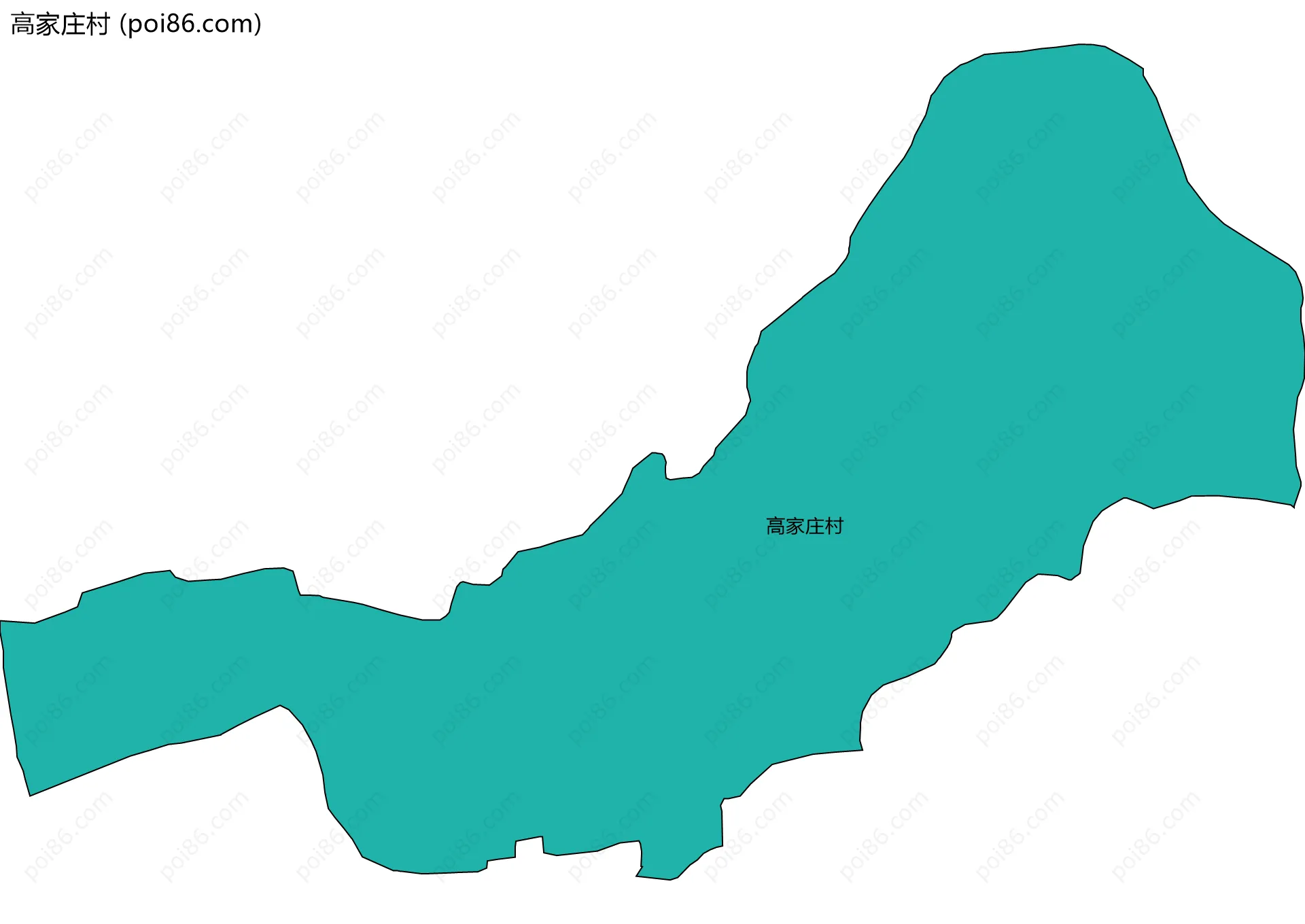 高家庄村边界地图