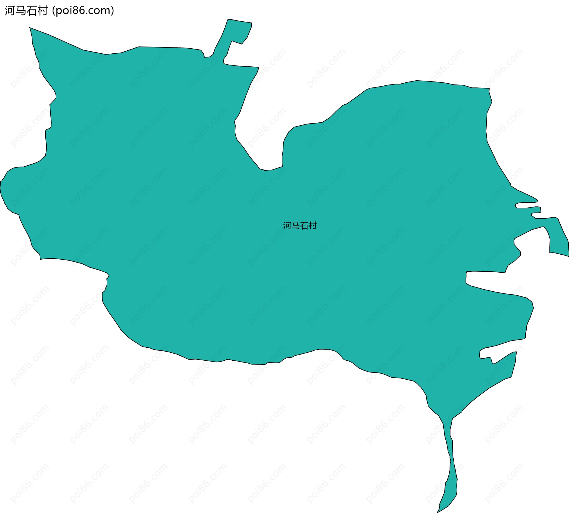河马石村边界地图