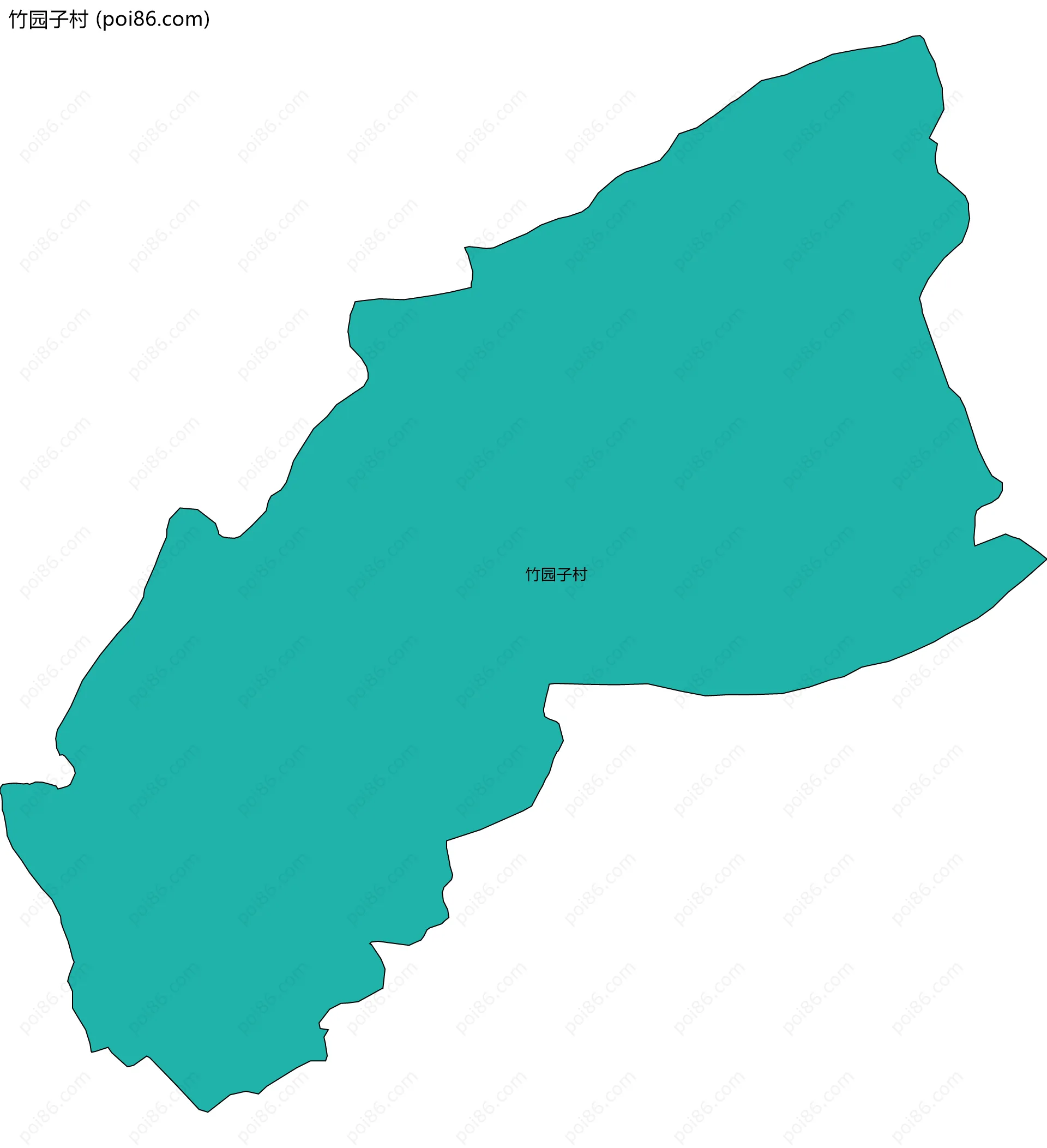 竹园子村边界地图