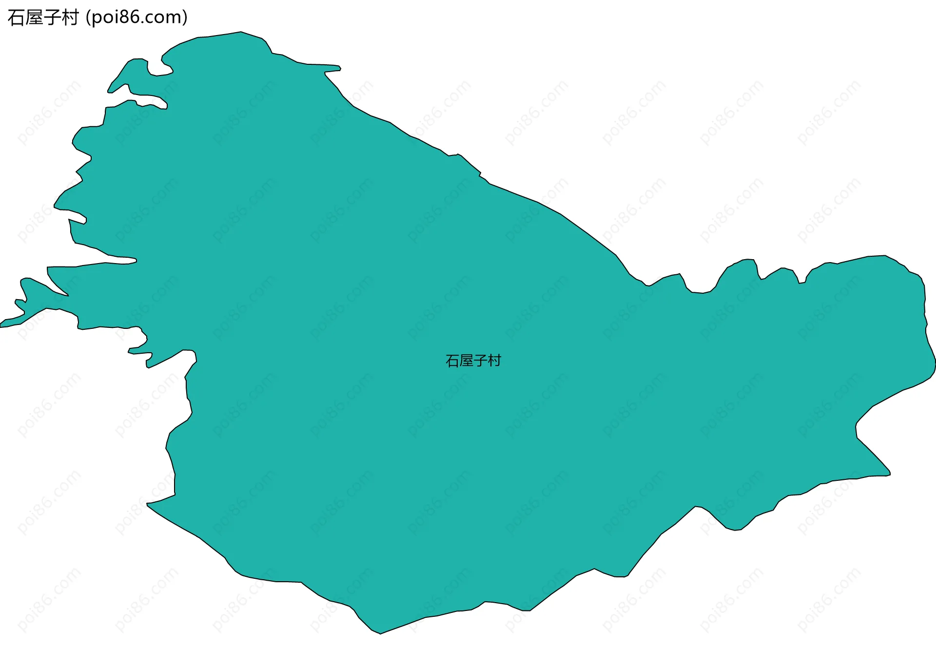 石屋子村边界地图